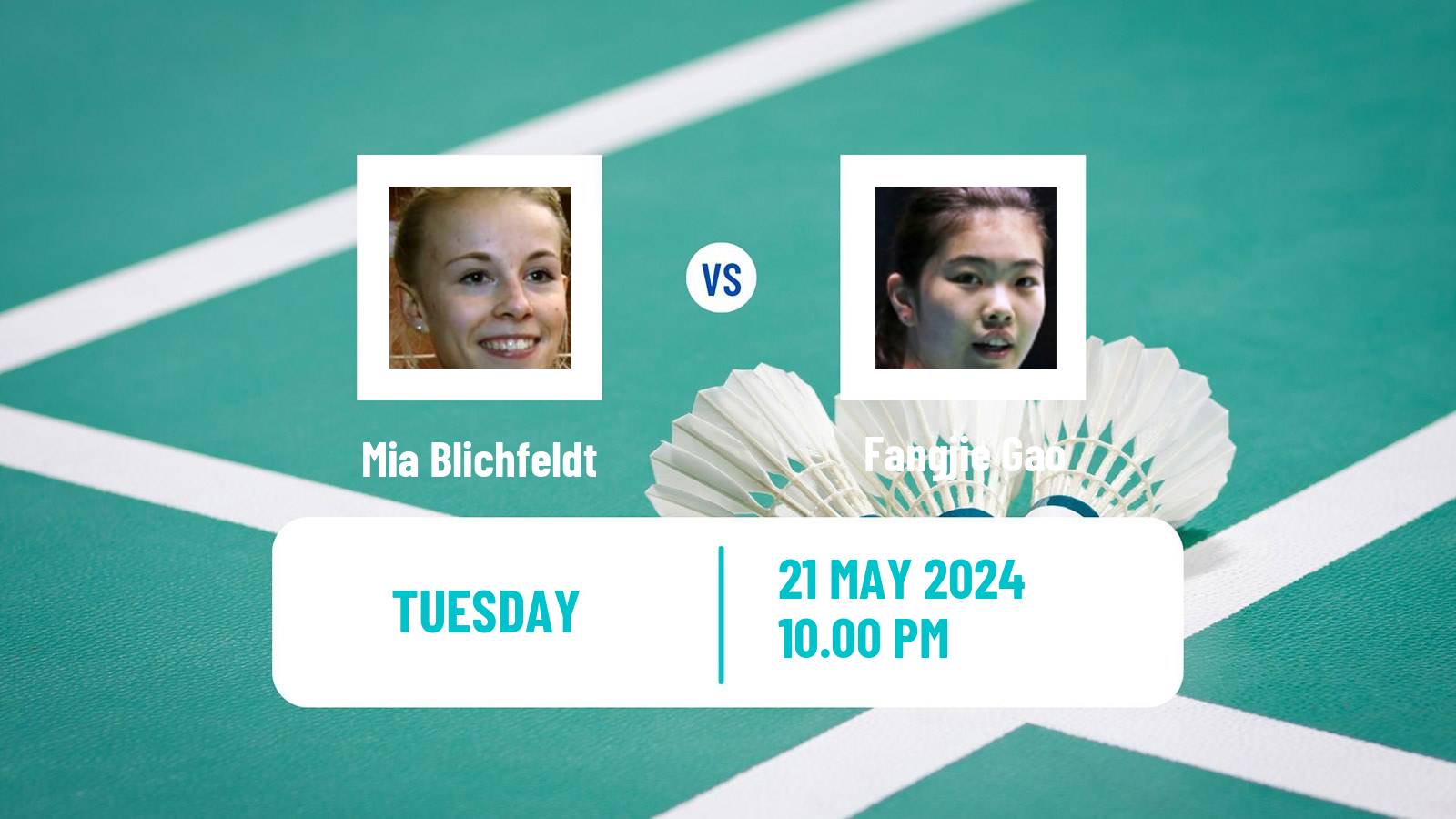 Badminton BWF World Tour Malaysia Masters Women Mia Blichfeldt - Fangjie Gao