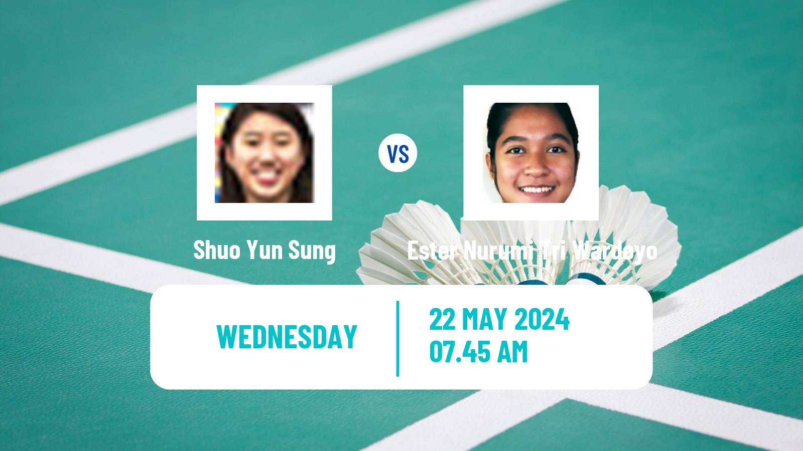 Badminton BWF World Tour Malaysia Masters Women Shuo Yun Sung - Ester Nurumi Tri Wardoyo
