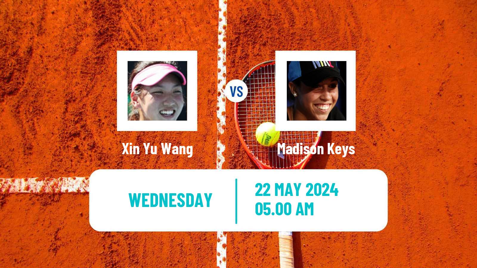 Tennis WTA Strasbourg Xin Yu Wang - Madison Keys