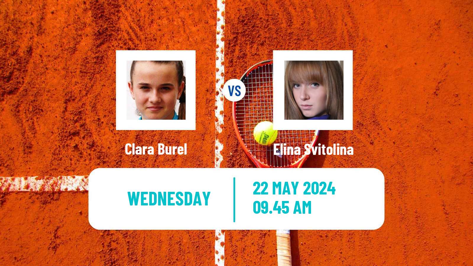 Tennis WTA Strasbourg Clara Burel - Elina Svitolina