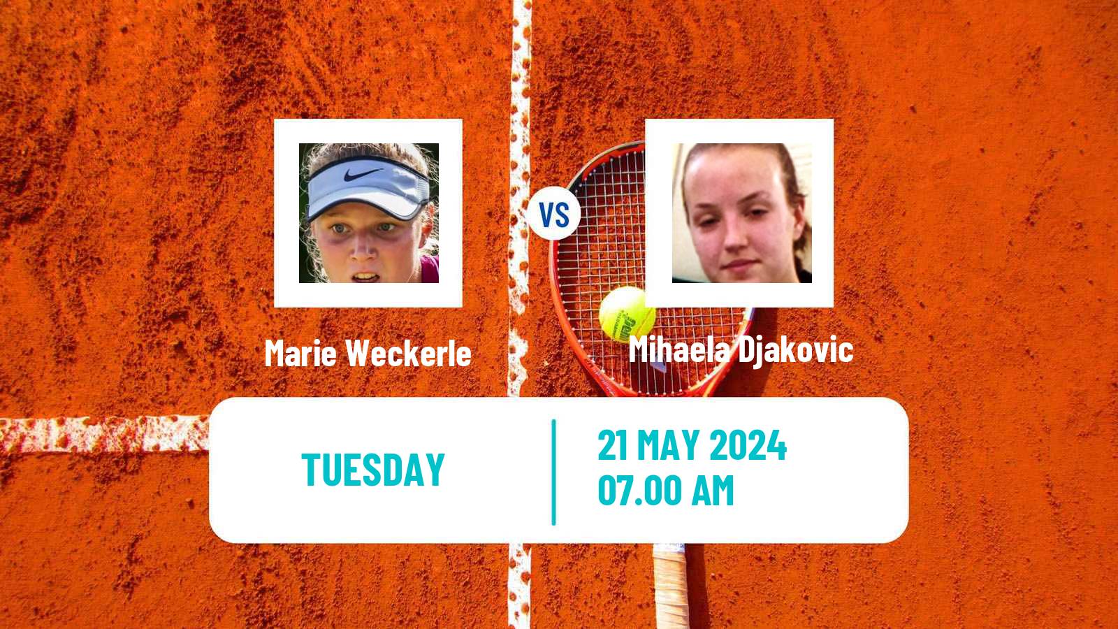 Tennis ITF W15 Estepona Women 2024 Marie Weckerle - Mihaela Djakovic