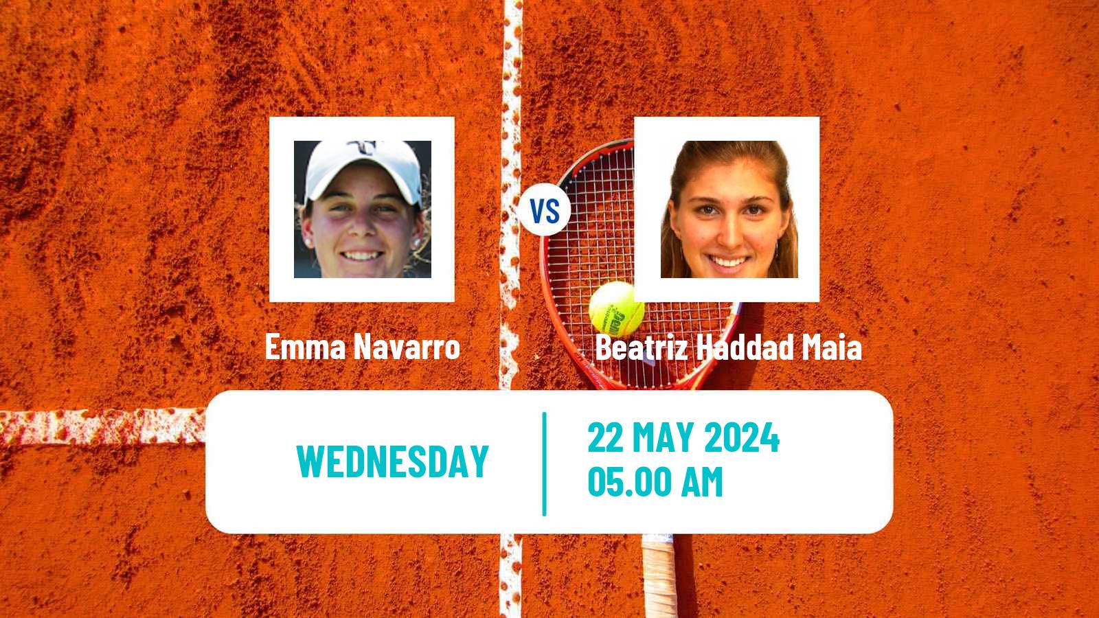 Tennis WTA Strasbourg Emma Navarro - Beatriz Haddad Maia