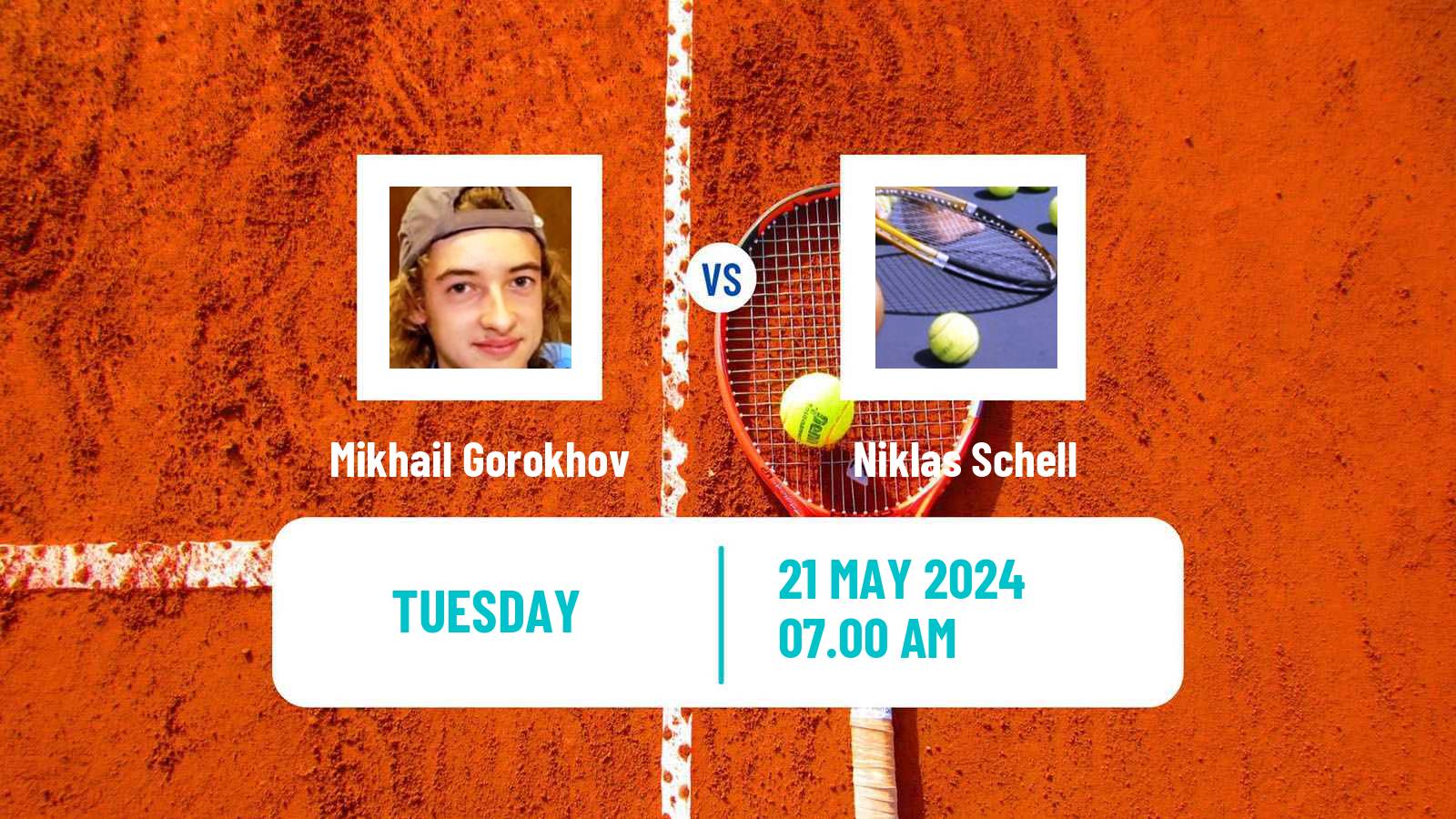 Tennis ITF M15 Monastir 21 Men Mikhail Gorokhov - Niklas Schell