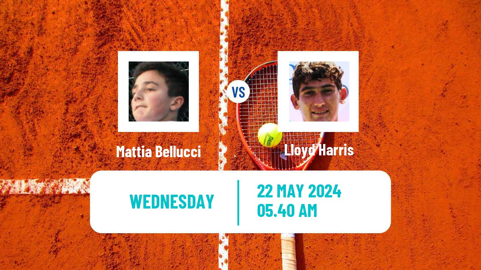 Tennis ATP Roland Garros Mattia Bellucci - Lloyd Harris