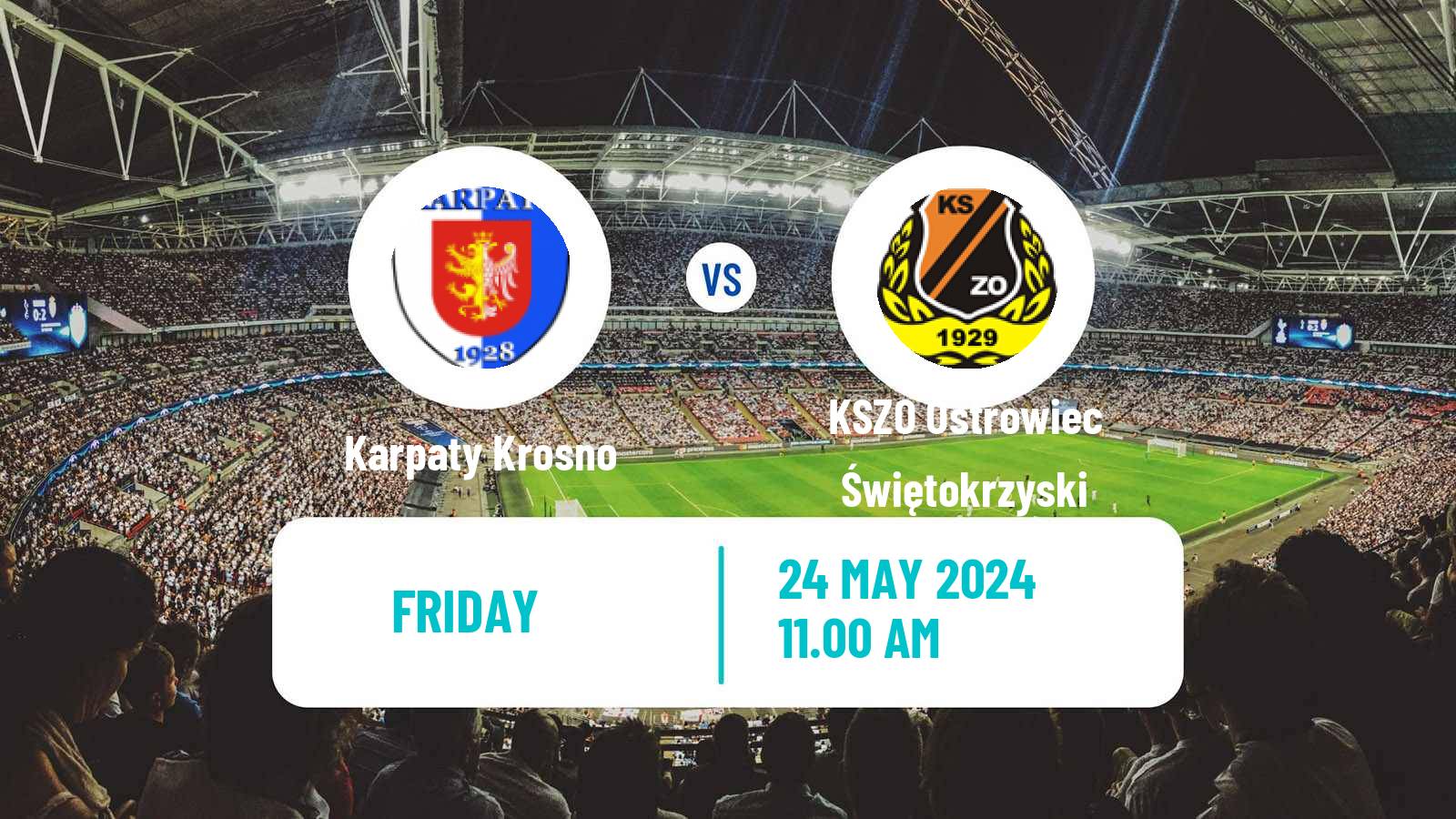 Soccer Polish Division 3 - Group IV Karpaty Krosno - KSZO Ostrowiec Świętokrzyski