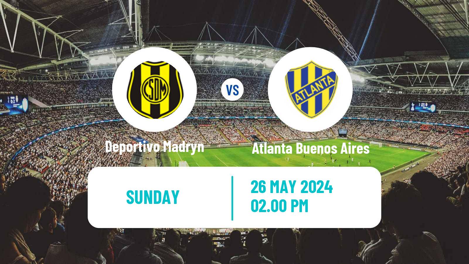 Soccer Argentinian Primera Nacional Deportivo Madryn - Atlanta Buenos Aires
