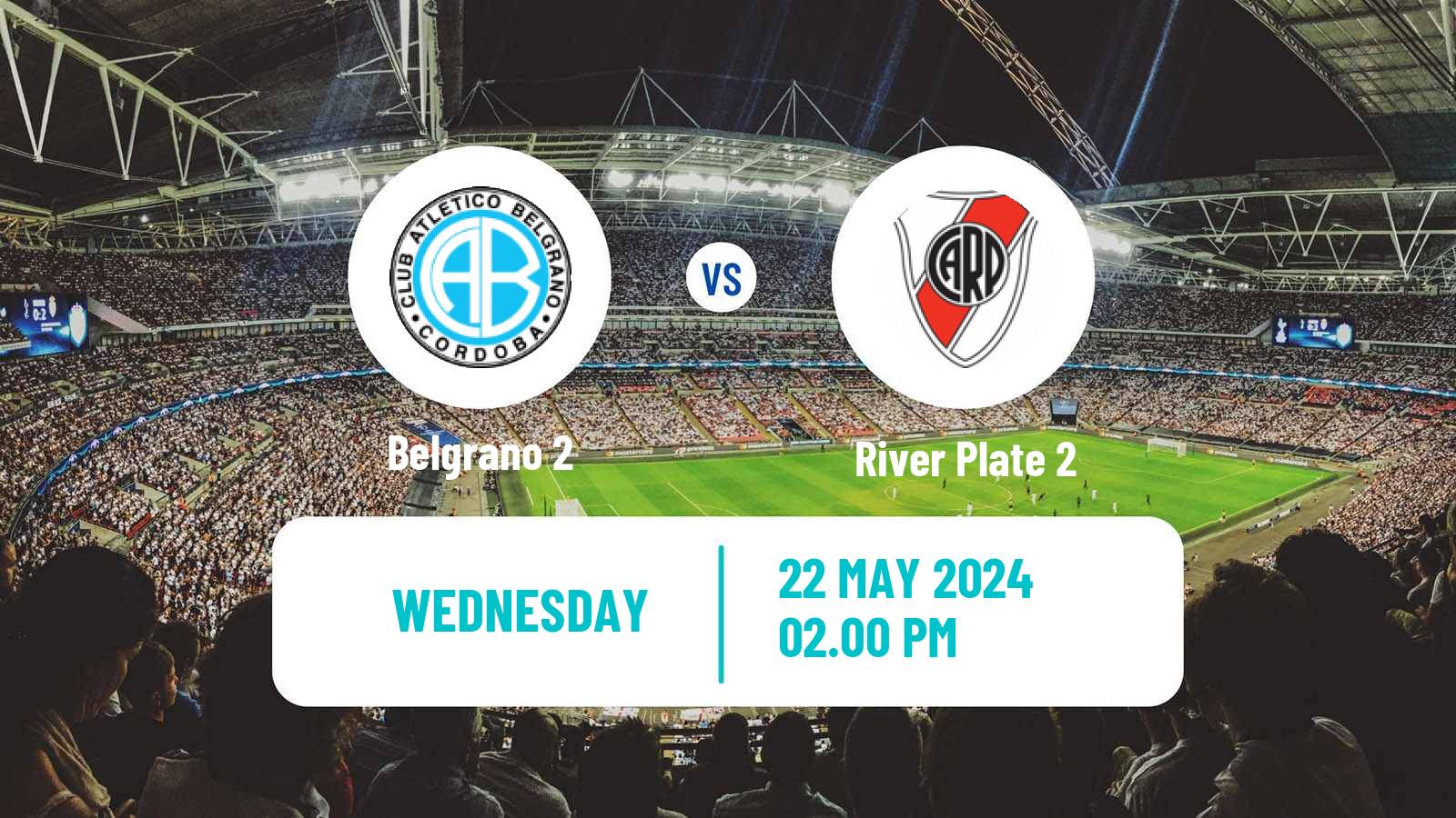 Soccer Argentinian Reserve League Belgrano 2 - River Plate 2