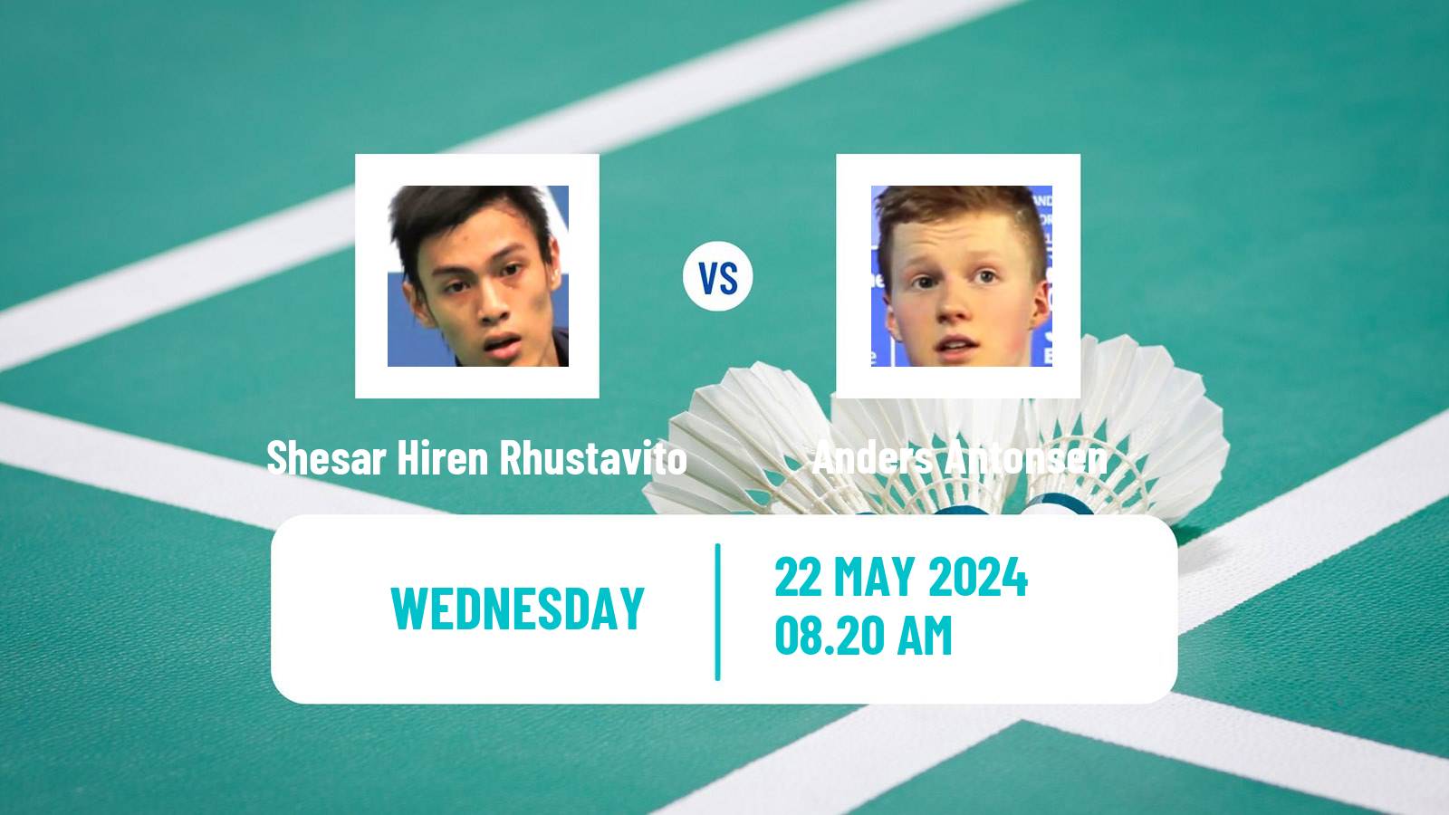 Badminton BWF World Tour Malaysia Masters Men Shesar Hiren Rhustavito - Anders Antonsen