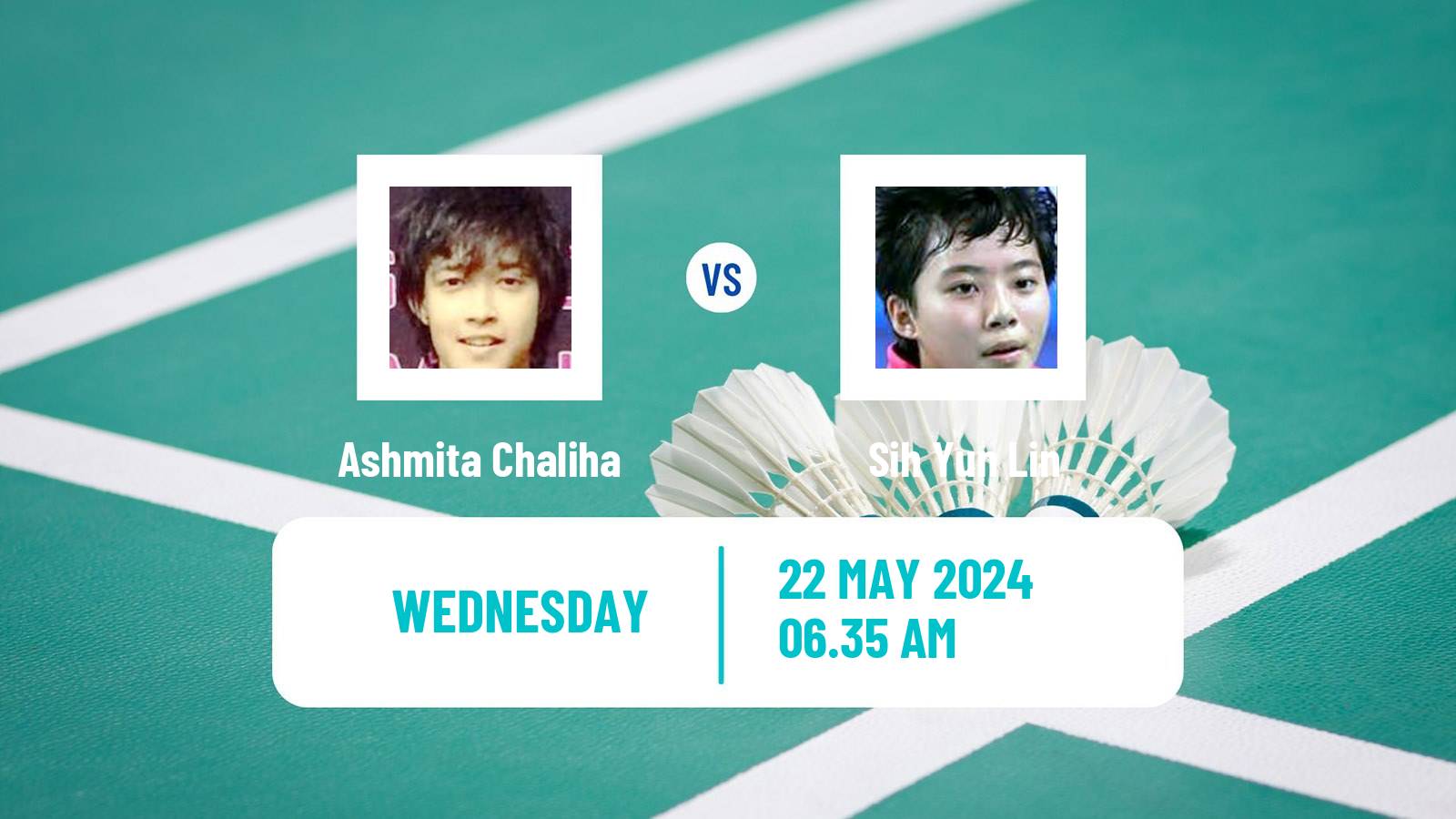 Badminton BWF World Tour Malaysia Masters Women Ashmita Chaliha - Sih Yun Lin