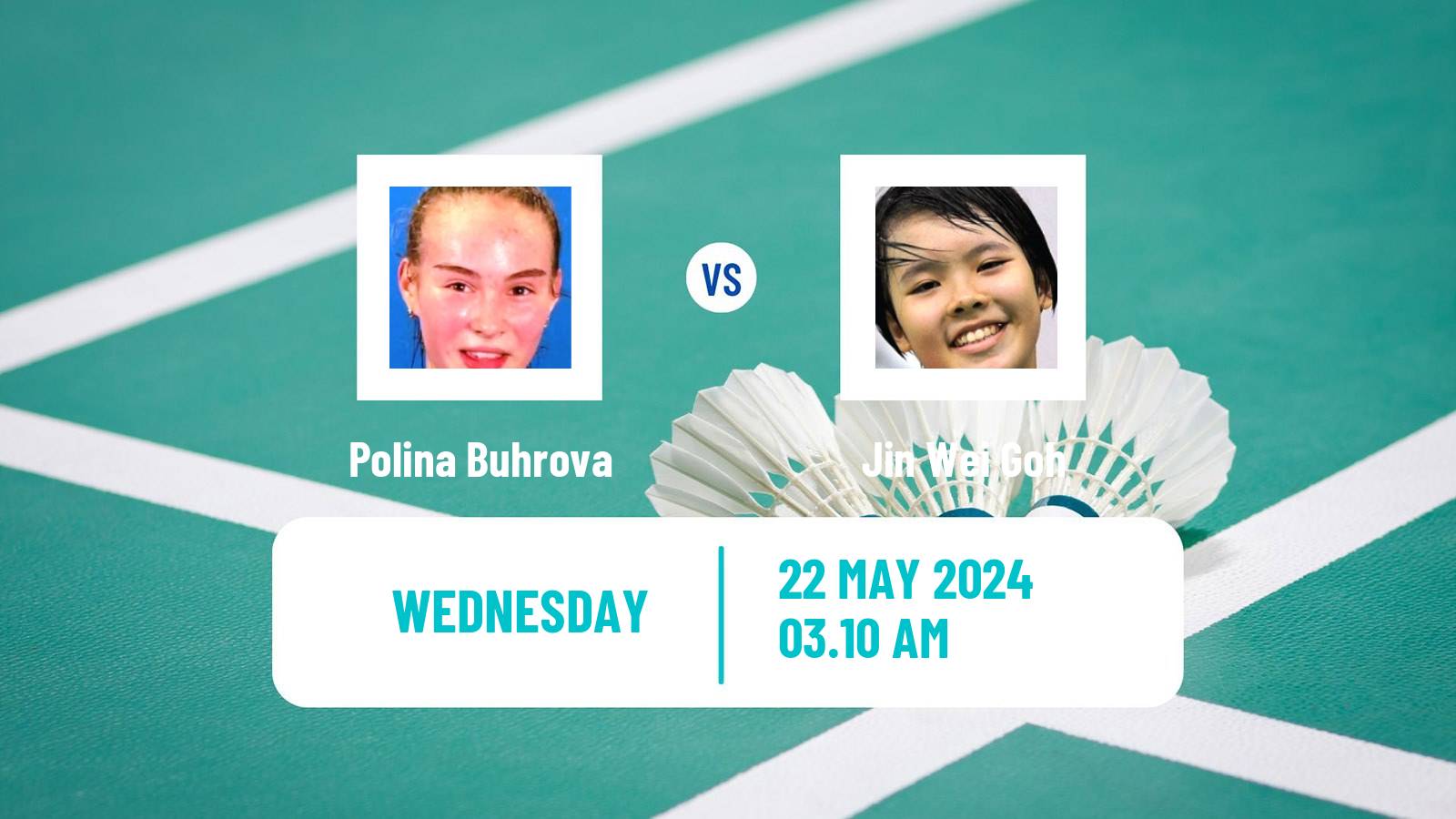 Badminton BWF World Tour Malaysia Masters Women Polina Buhrova - Jin Wei Goh