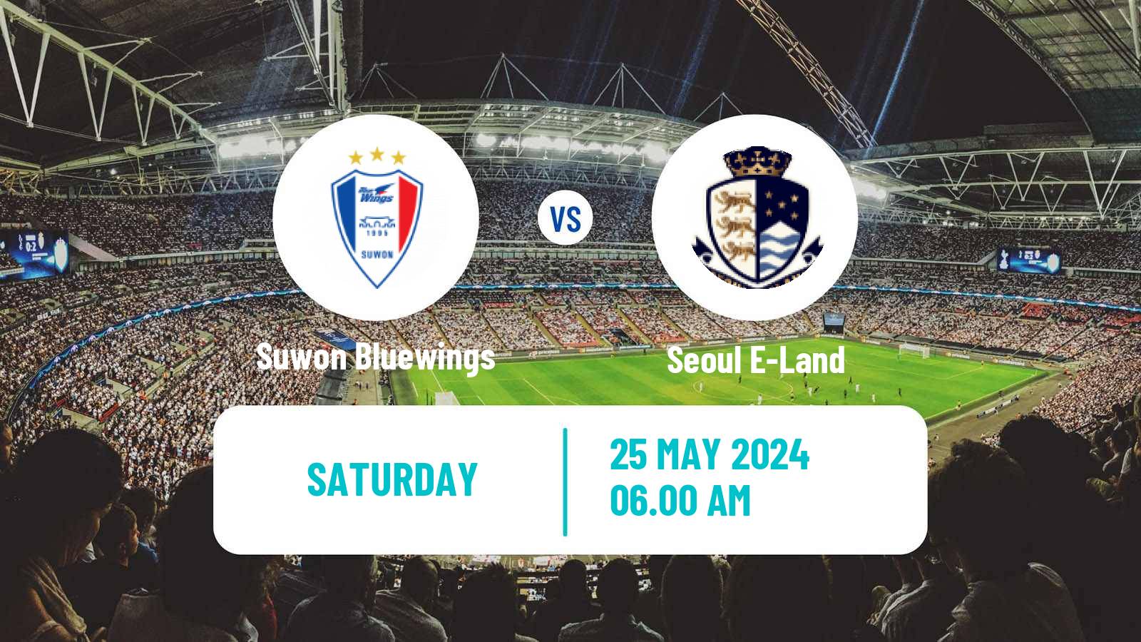Soccer South Korean K-League 2 Suwon Bluewings - Seoul E-Land