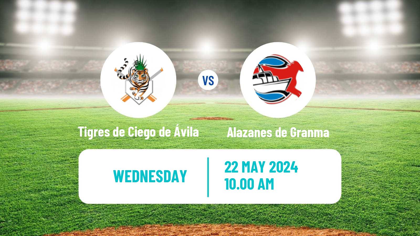 Baseball Cuba Serie Nacional Baseball Tigres de Ciego de Ávila - Alazanes de Granma
