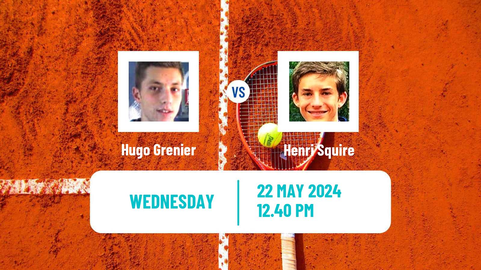 Tennis ATP Roland Garros Hugo Grenier - Henri Squire