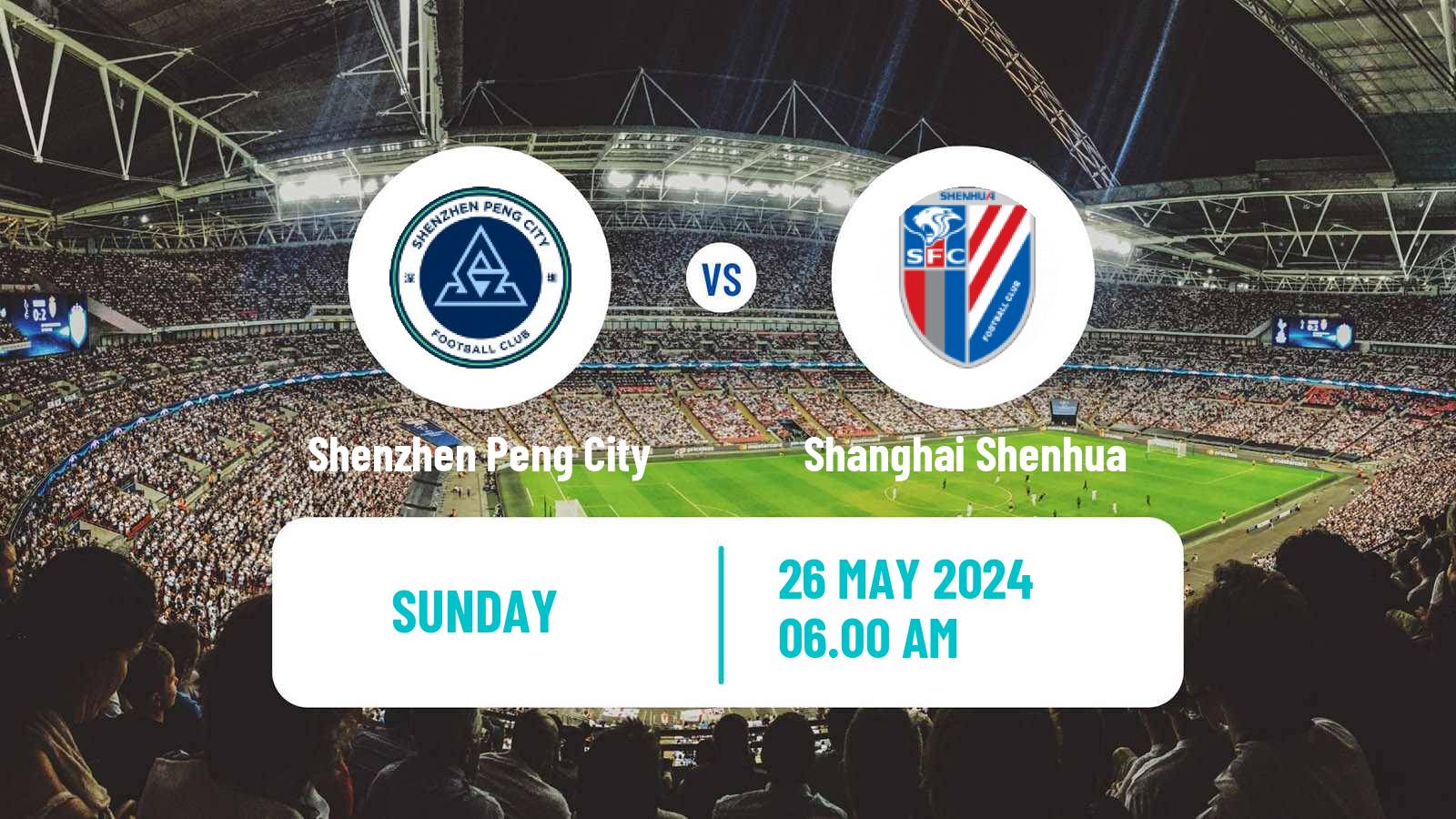 Soccer Chinese Super League Shenzhen Peng City - Shanghai Shenhua