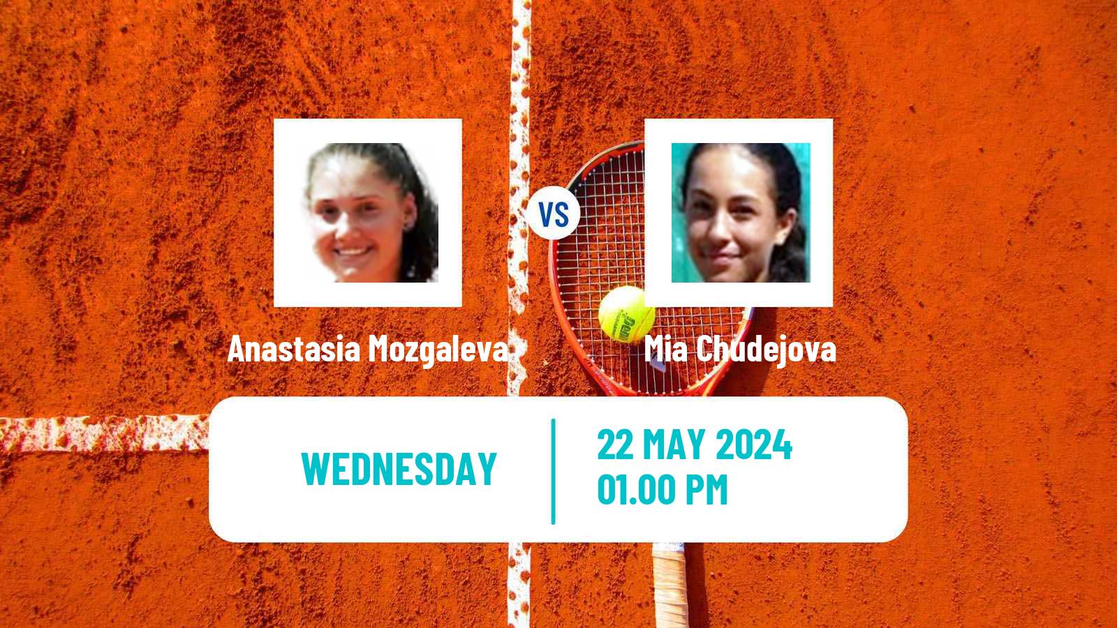Tennis ITF W15 Bol Women Anastasia Mozgaleva - Mia Chudejova