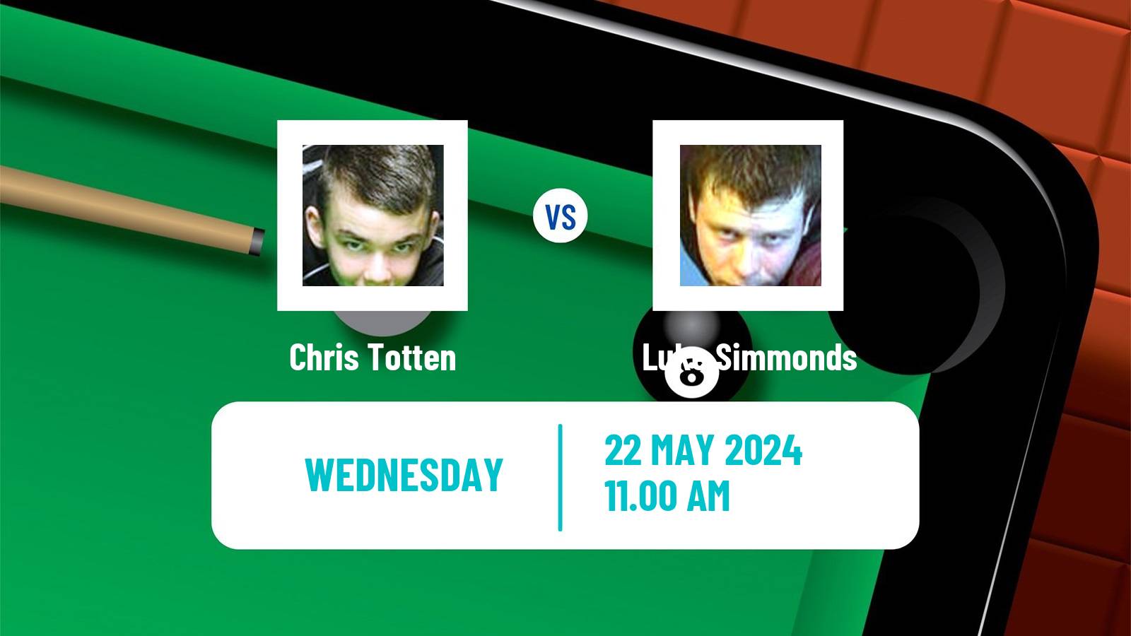 Snooker Qualifying School 1 Chris Totten - Luke Simmonds