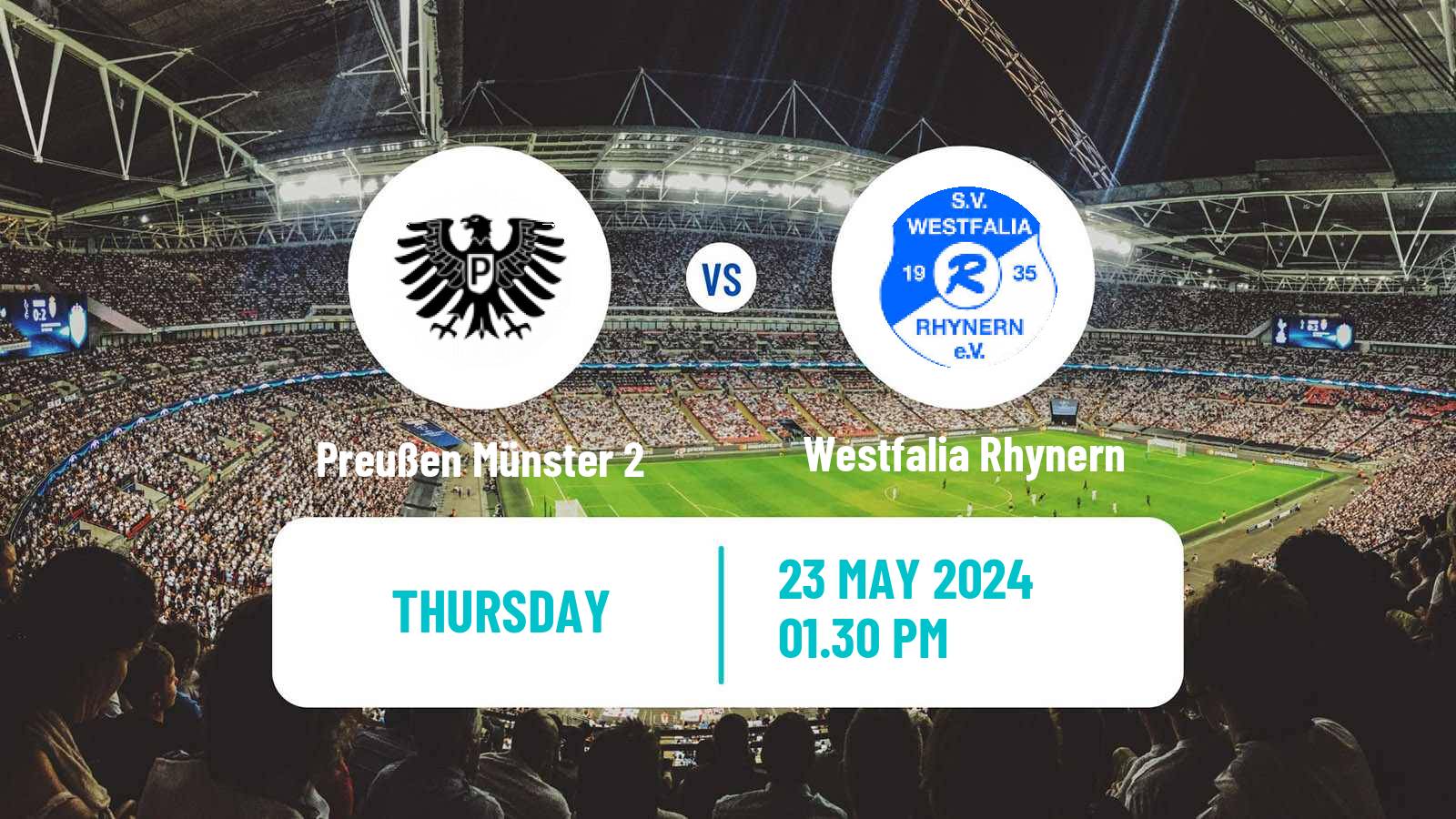 Soccer German Oberliga Westfalen Preußen Münster 2 - Westfalia Rhynern
