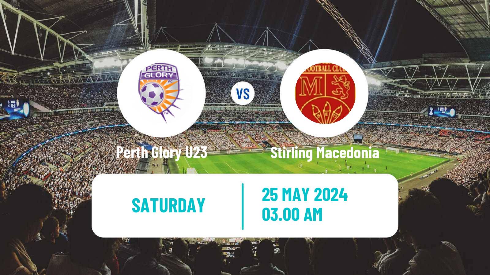 Soccer Australian NPL Western Australia Perth Glory U23 - Stirling Macedonia