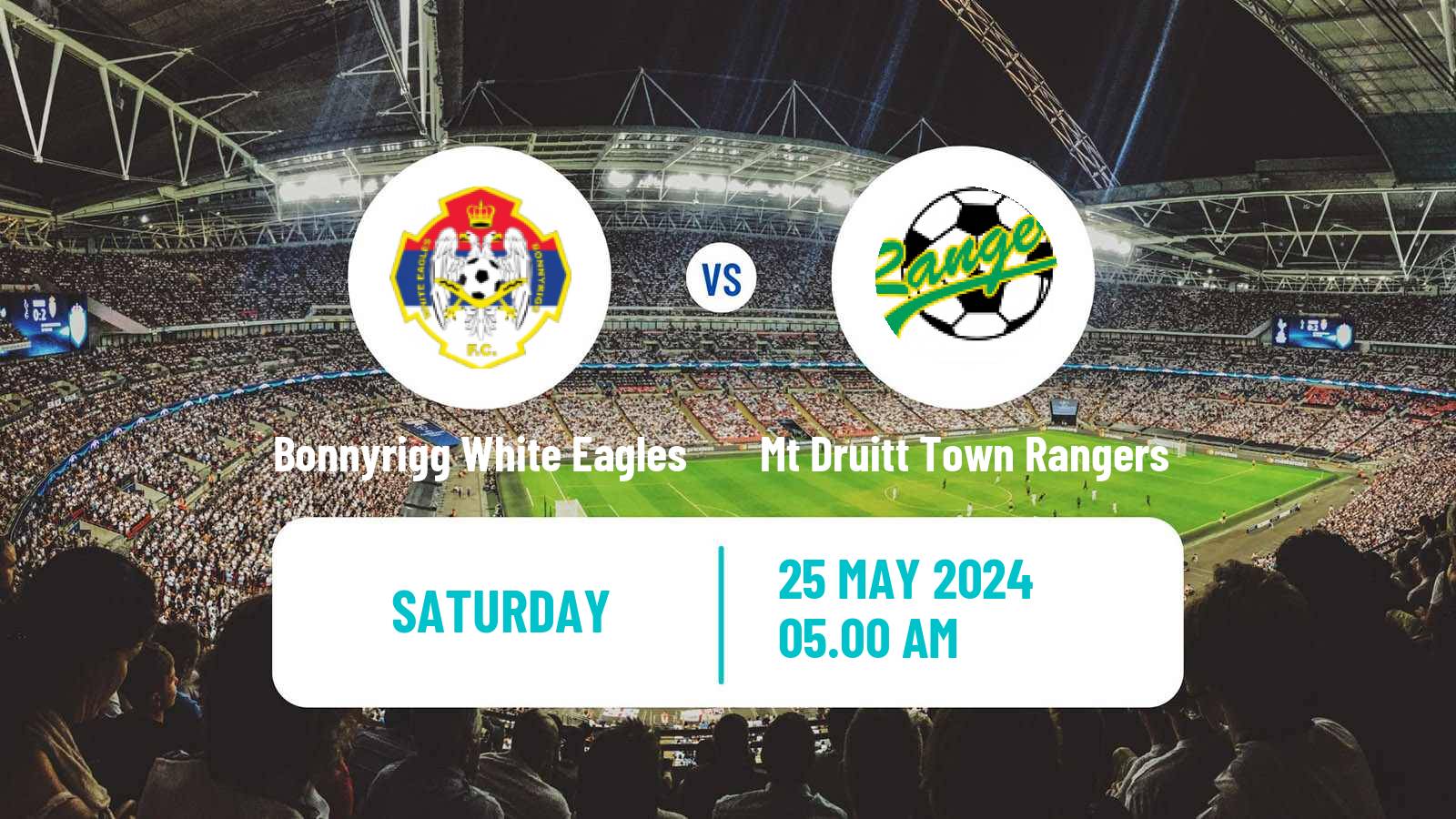 Soccer Australian NSW League One Bonnyrigg White Eagles - Mt Druitt Town Rangers