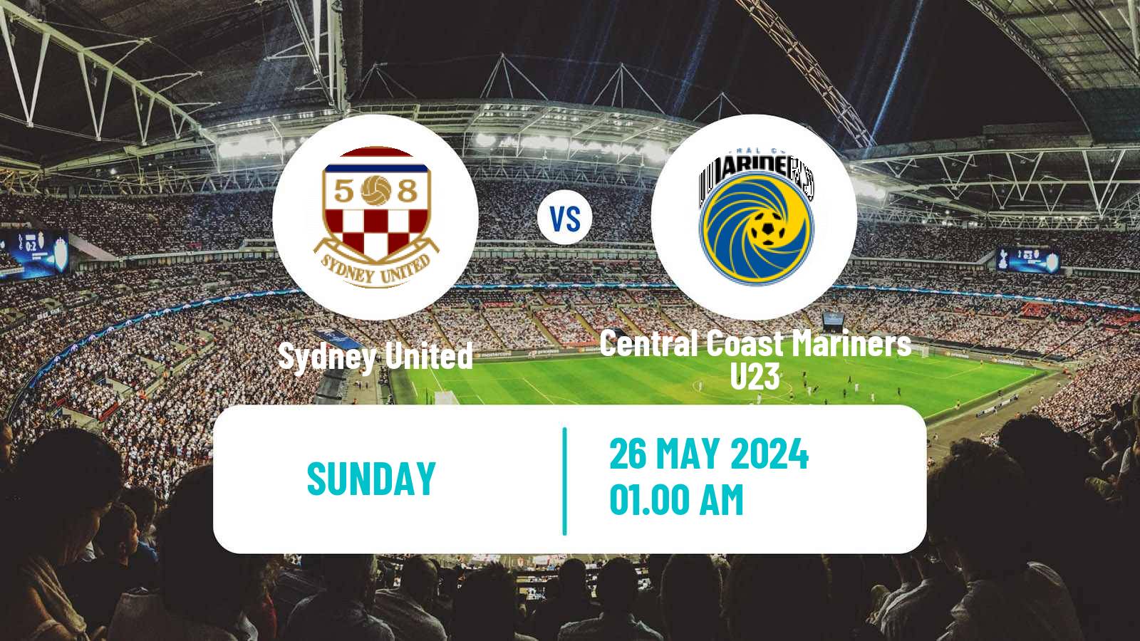 Soccer Australian NPL NSW Sydney United - Central Coast Mariners U23