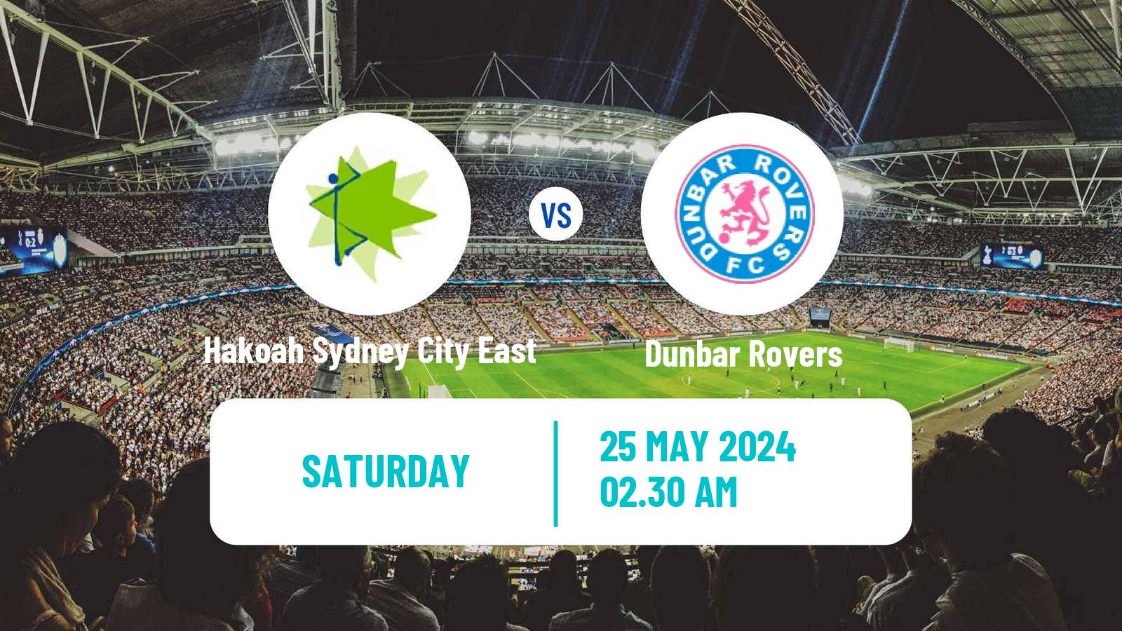 Soccer Australian NSW League One Hakoah Sydney City East - Dunbar Rovers