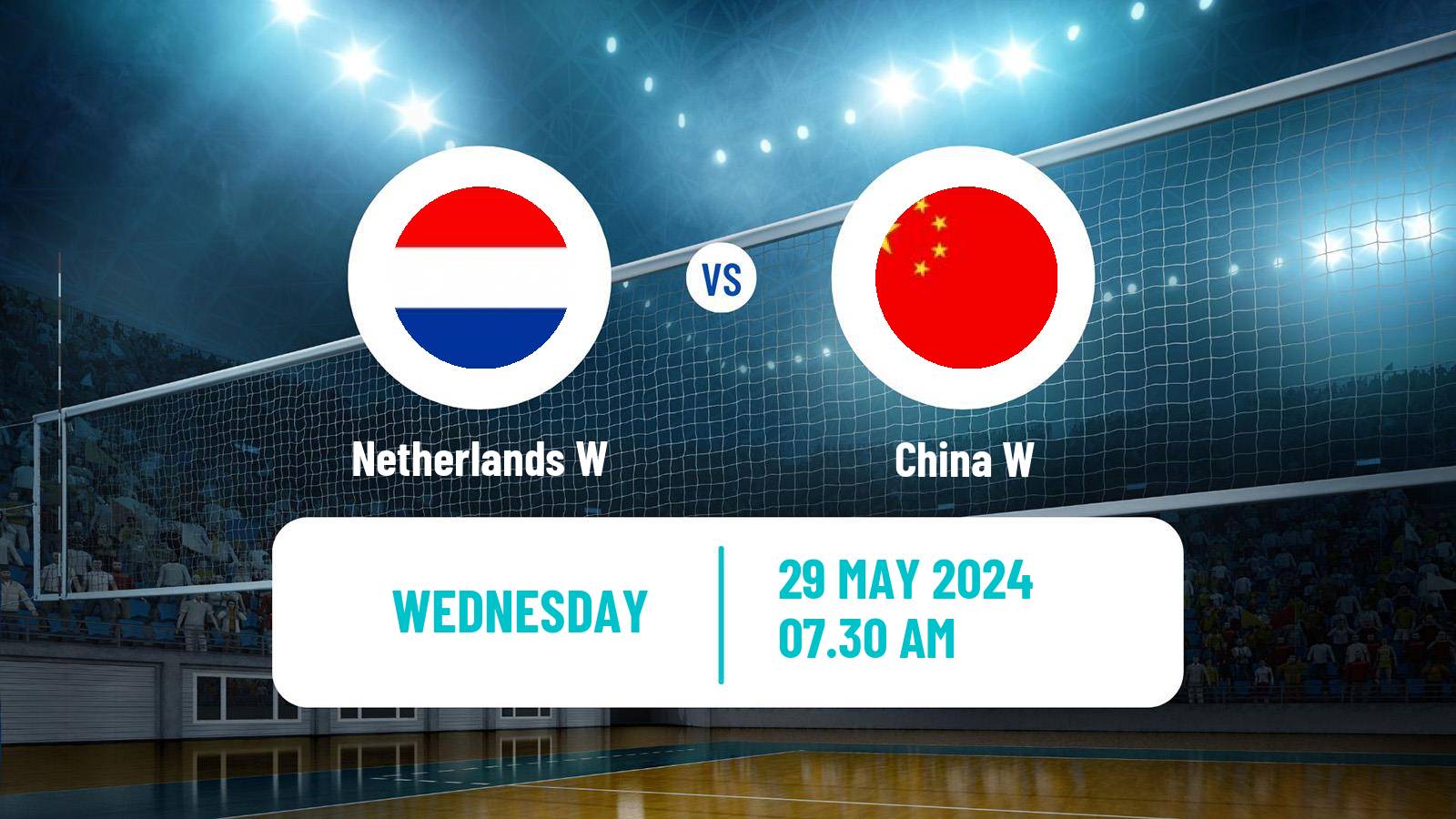 Volleyball Nations League Volleyball Women Netherlands W - China W