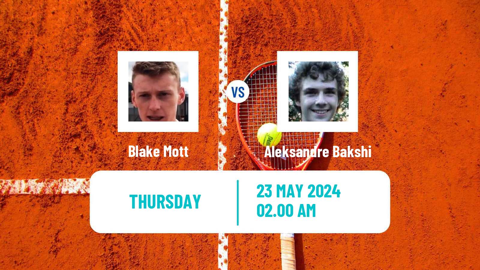 Tennis Kachreti Challenger Men Blake Mott - Aleksandre Bakshi