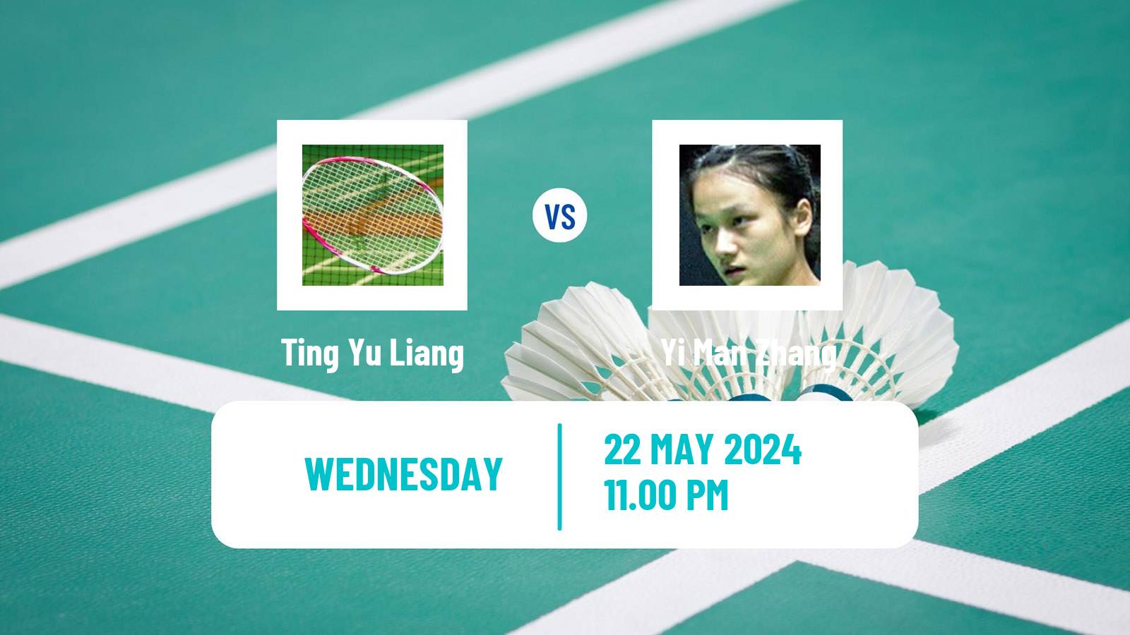 Badminton BWF World Tour Malaysia Masters Women Ting Yu Liang - Yi Man Zhang