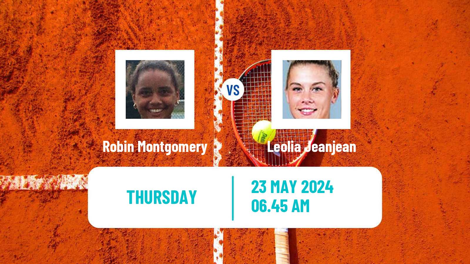 Tennis WTA Roland Garros Robin Montgomery - Leolia Jeanjean