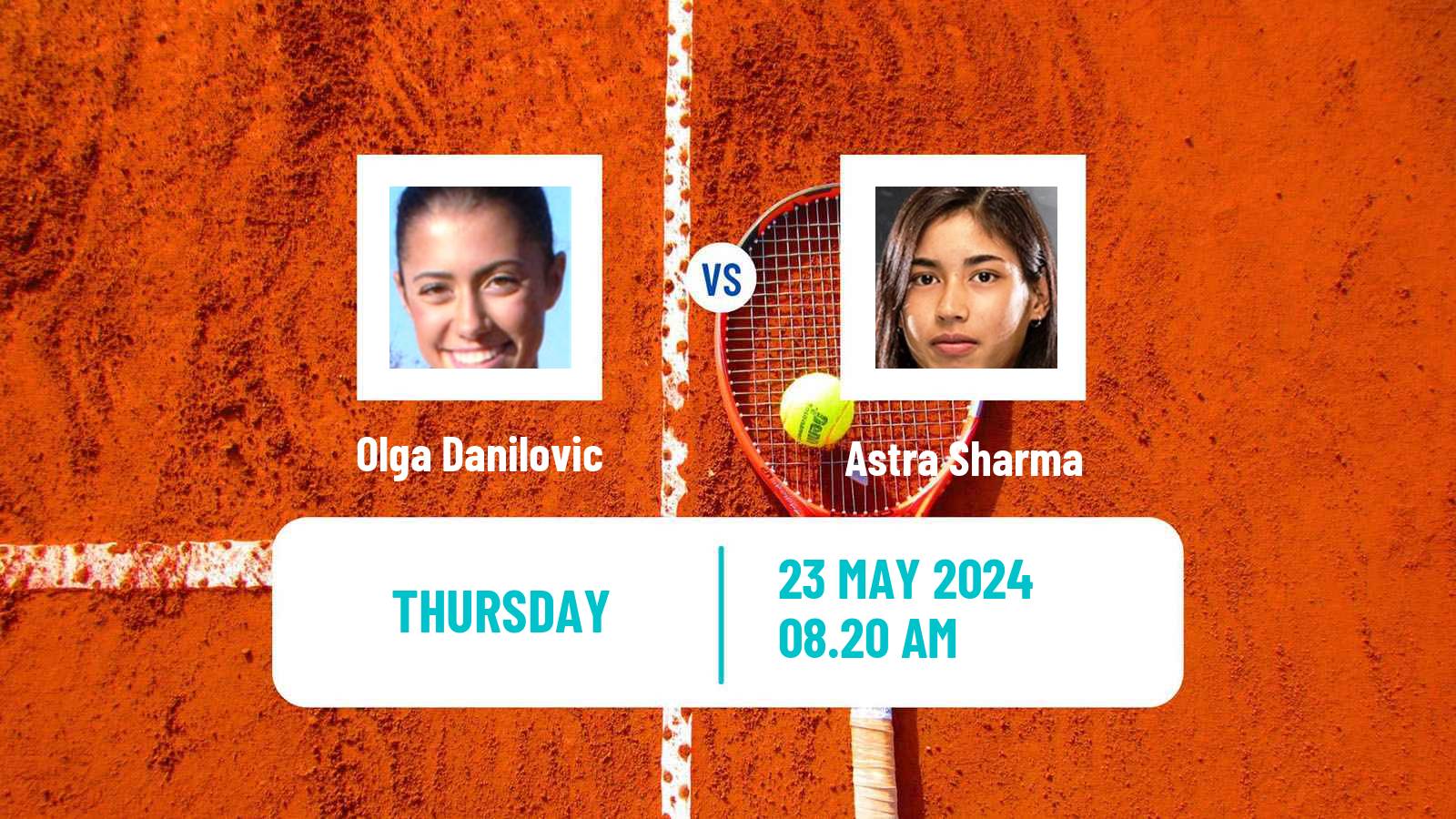 Tennis WTA Roland Garros Olga Danilovic - Astra Sharma