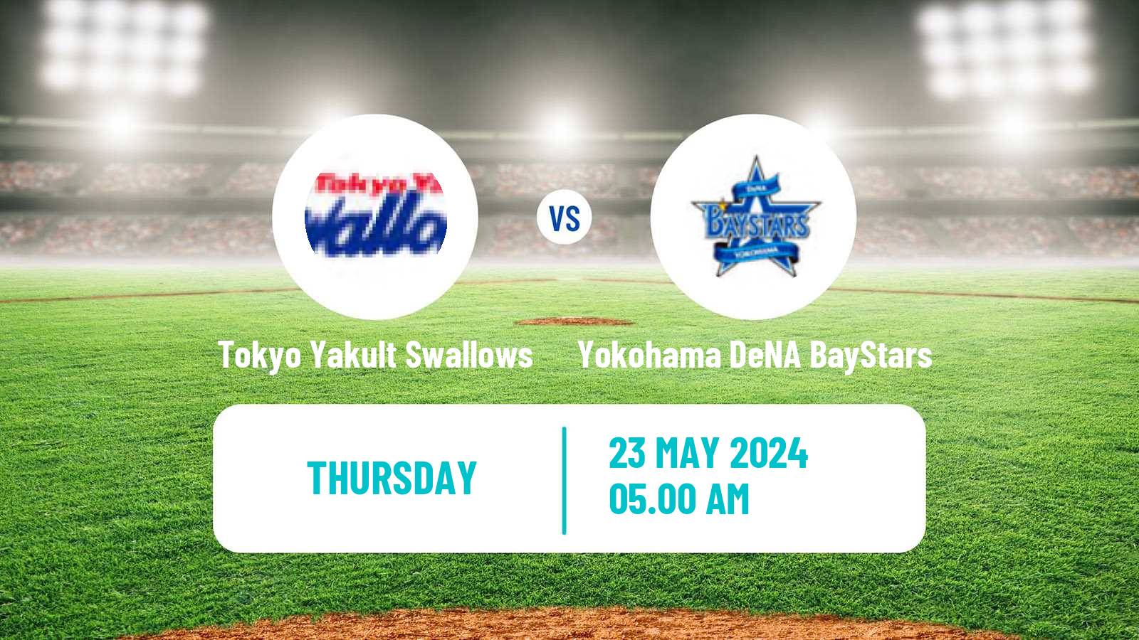 Baseball NPB Tokyo Yakult Swallows - Yokohama DeNA BayStars