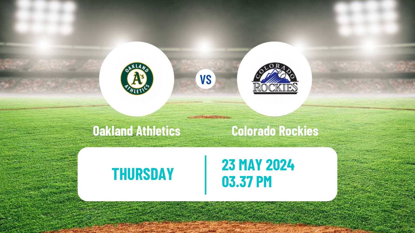 Baseball MLB Oakland Athletics - Colorado Rockies