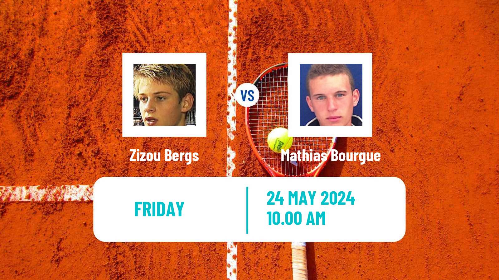 Tennis ATP Roland Garros Zizou Bergs - Mathias Bourgue