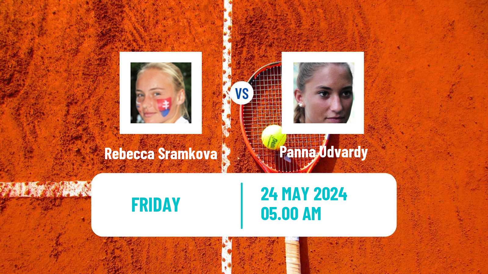Tennis WTA Roland Garros Rebecca Sramkova - Panna Udvardy