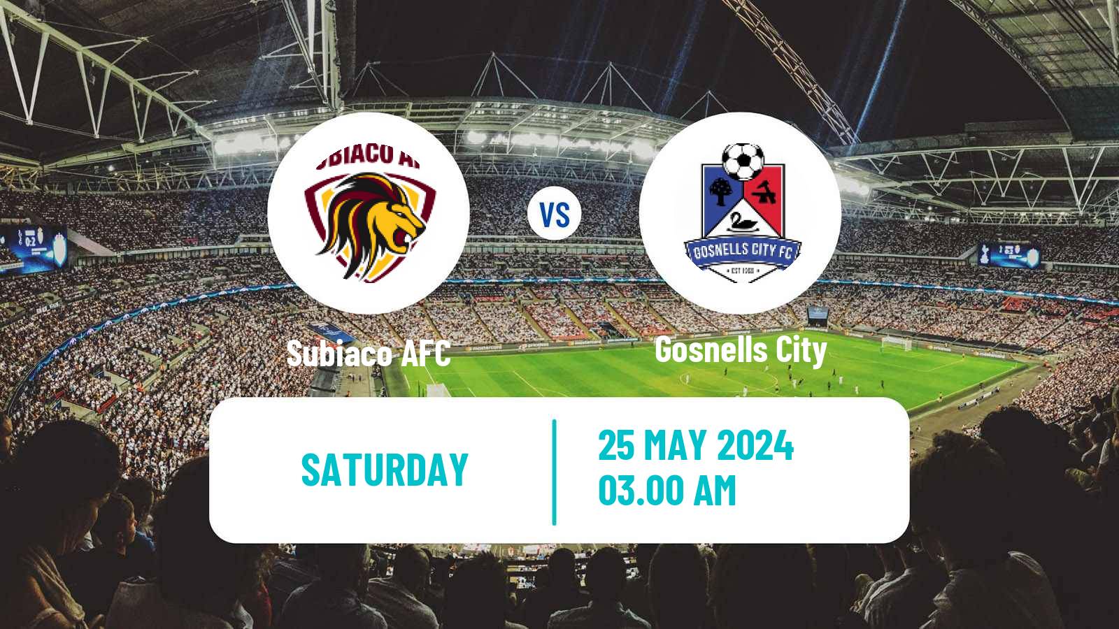 Soccer Australian WA State League Subiaco - Gosnells City