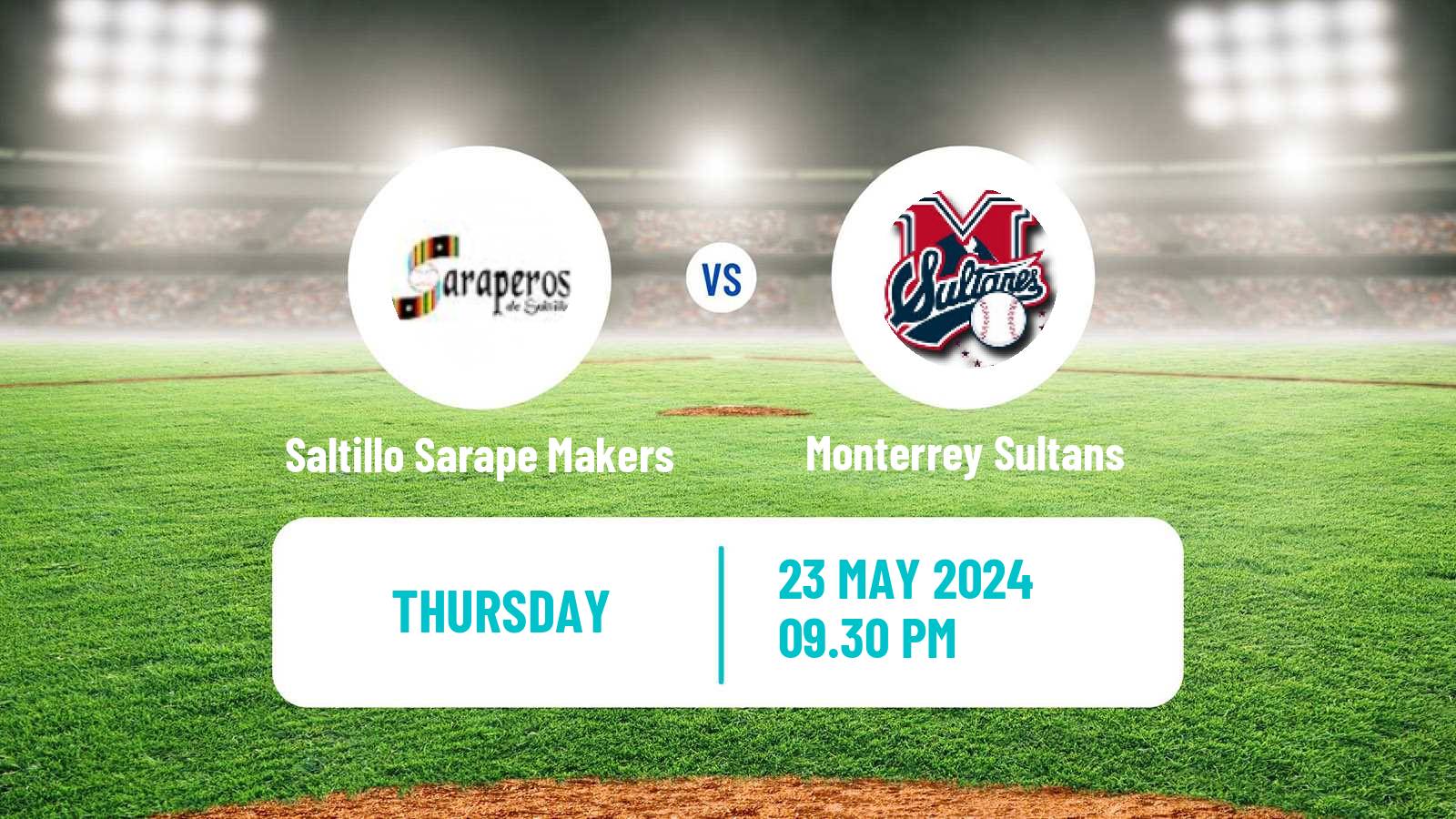 Baseball LMB Saltillo Sarape Makers - Monterrey Sultans