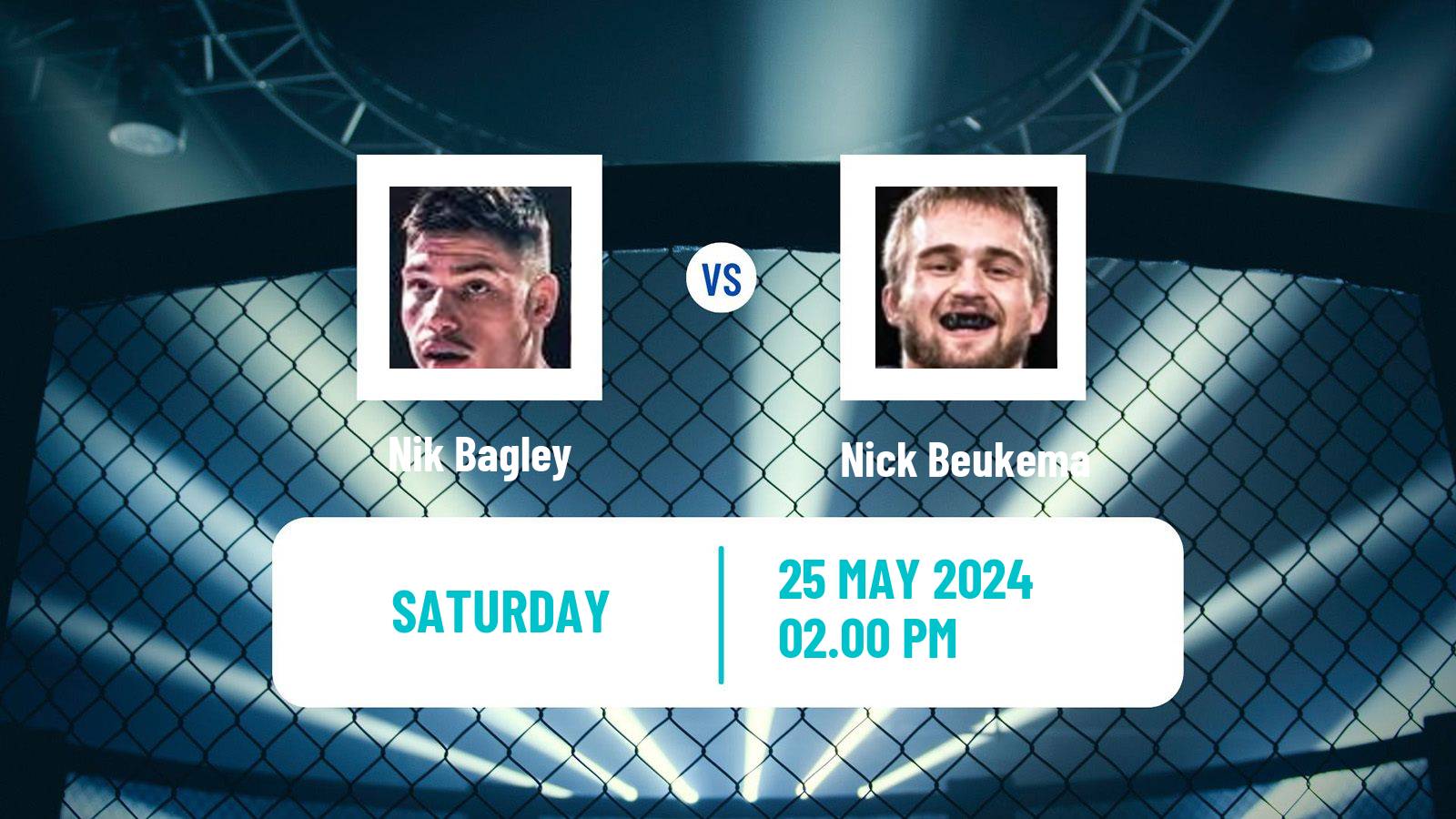 MMA Featherweight Cage Warriors Men Nik Bagley - Nick Beukema
