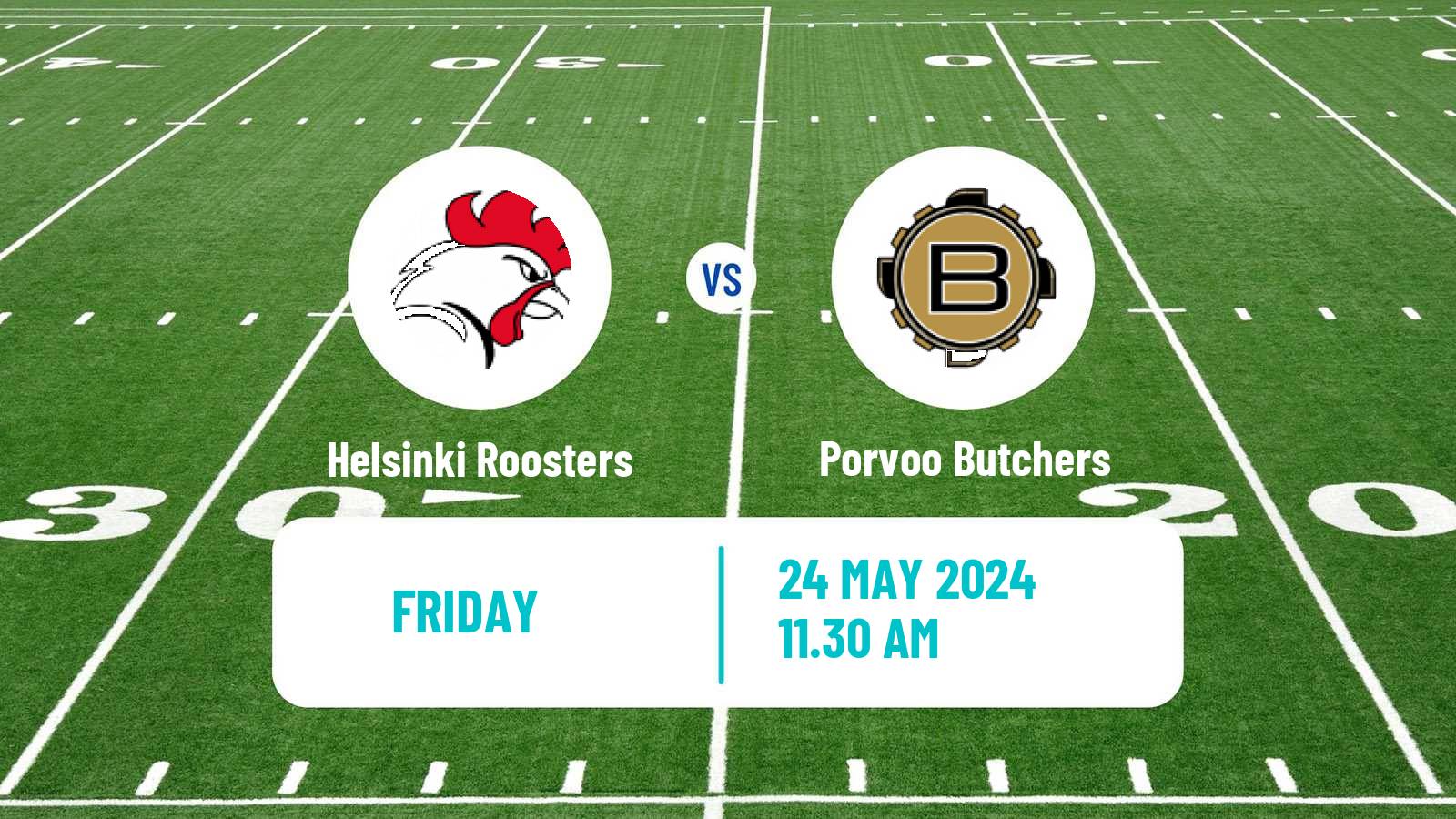 American football Finnish Vaahteraliiga Helsinki Roosters - Porvoo Butchers