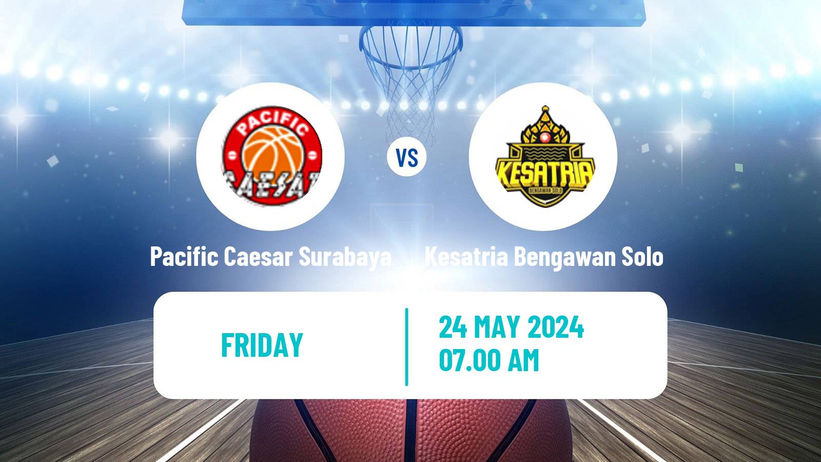 Basketball Indonesian IBL Pacific Caesar Surabaya - Kesatria Bengawan Solo