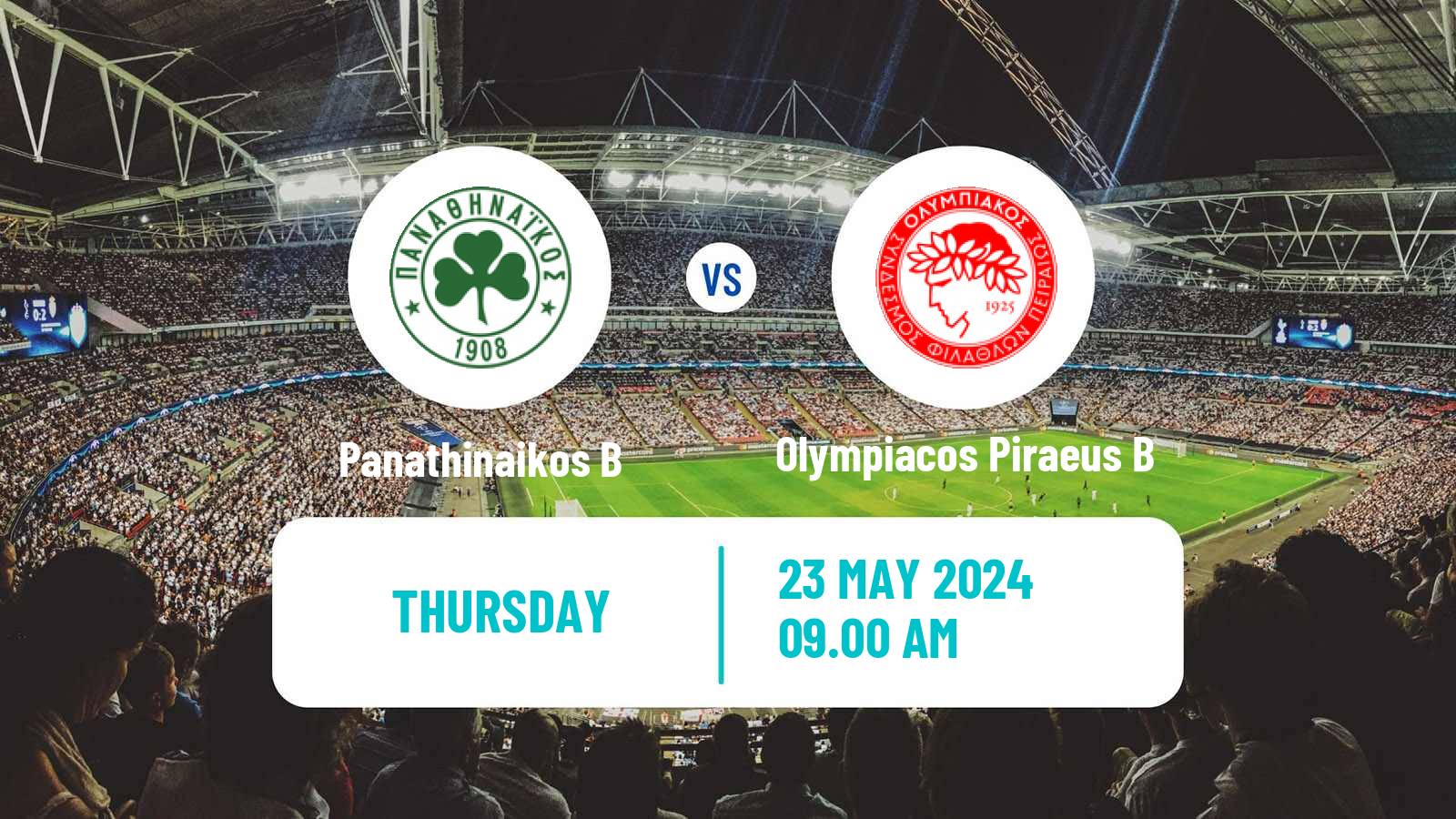 Soccer Greek Super League 2 Panathinaikos B - Olympiacos Piraeus B