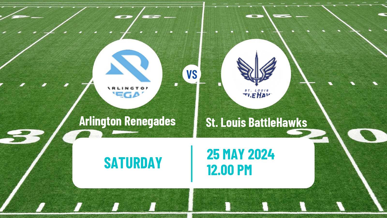 American football UFL Arlington Renegades - St. Louis BattleHawks