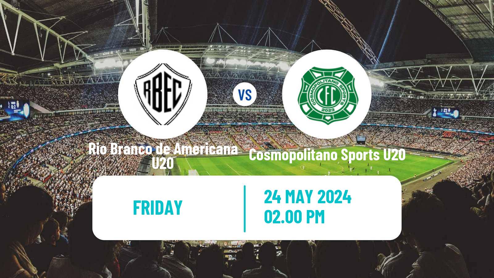 Soccer Brazilian Paulista U20 Rio Branco de Americana U20 - Cosmopolitano Sports U20