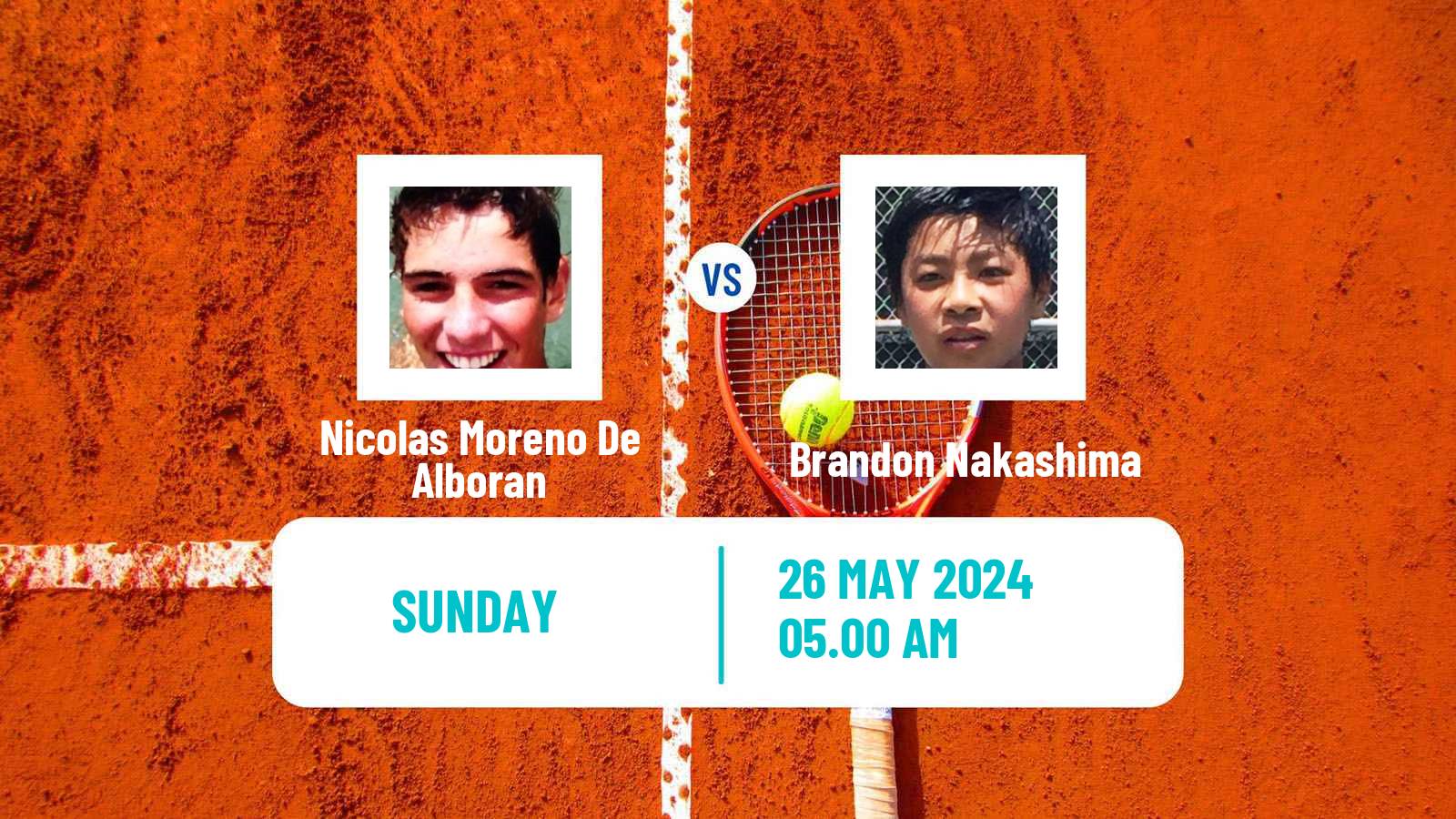 Tennis ATP Roland Garros Nicolas Moreno De Alboran - Brandon Nakashima