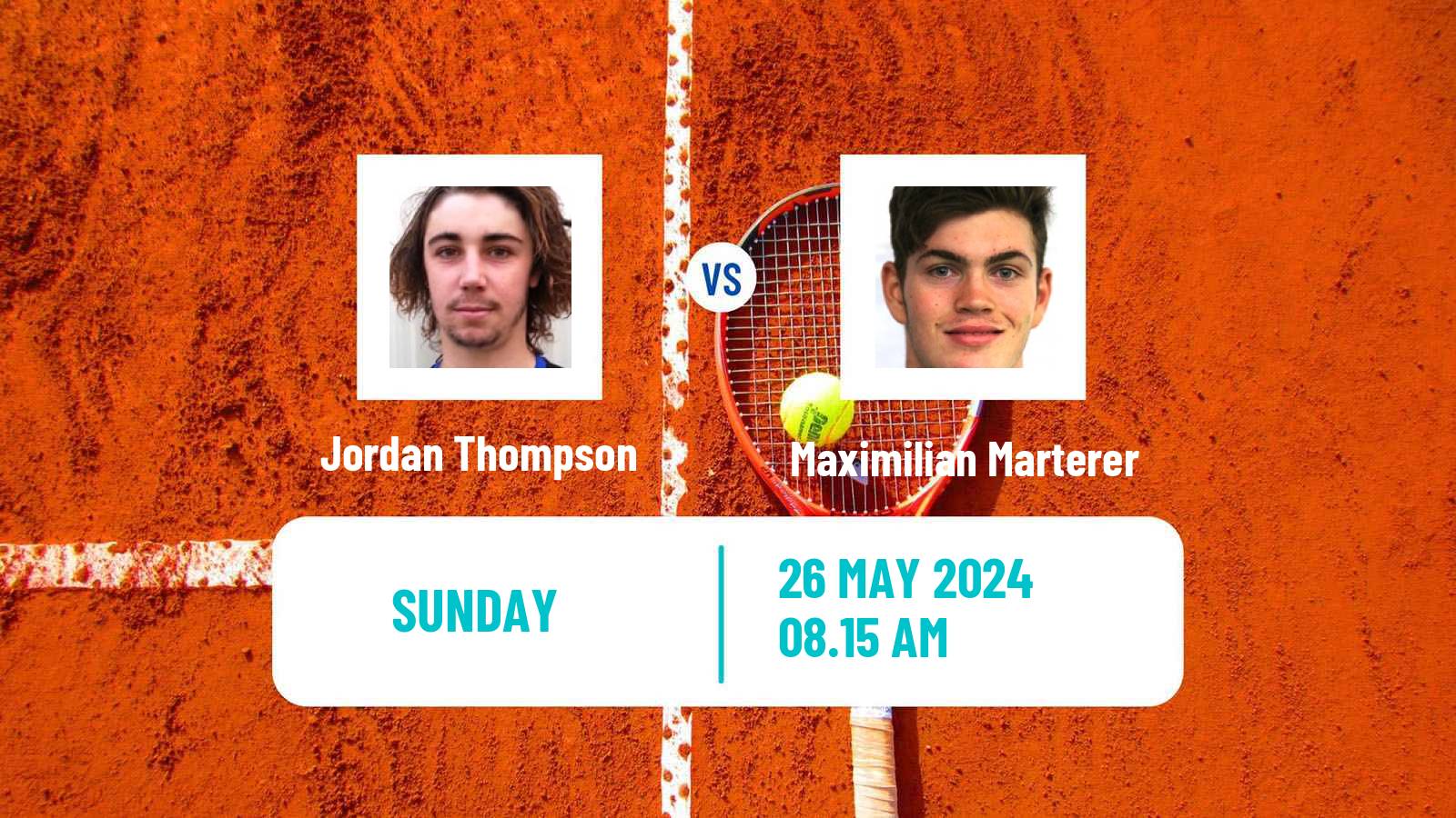 Tennis ATP Roland Garros Jordan Thompson - Maximilian Marterer