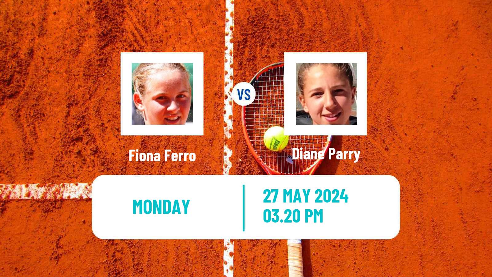 Tennis WTA Roland Garros Fiona Ferro - Diane Parry
