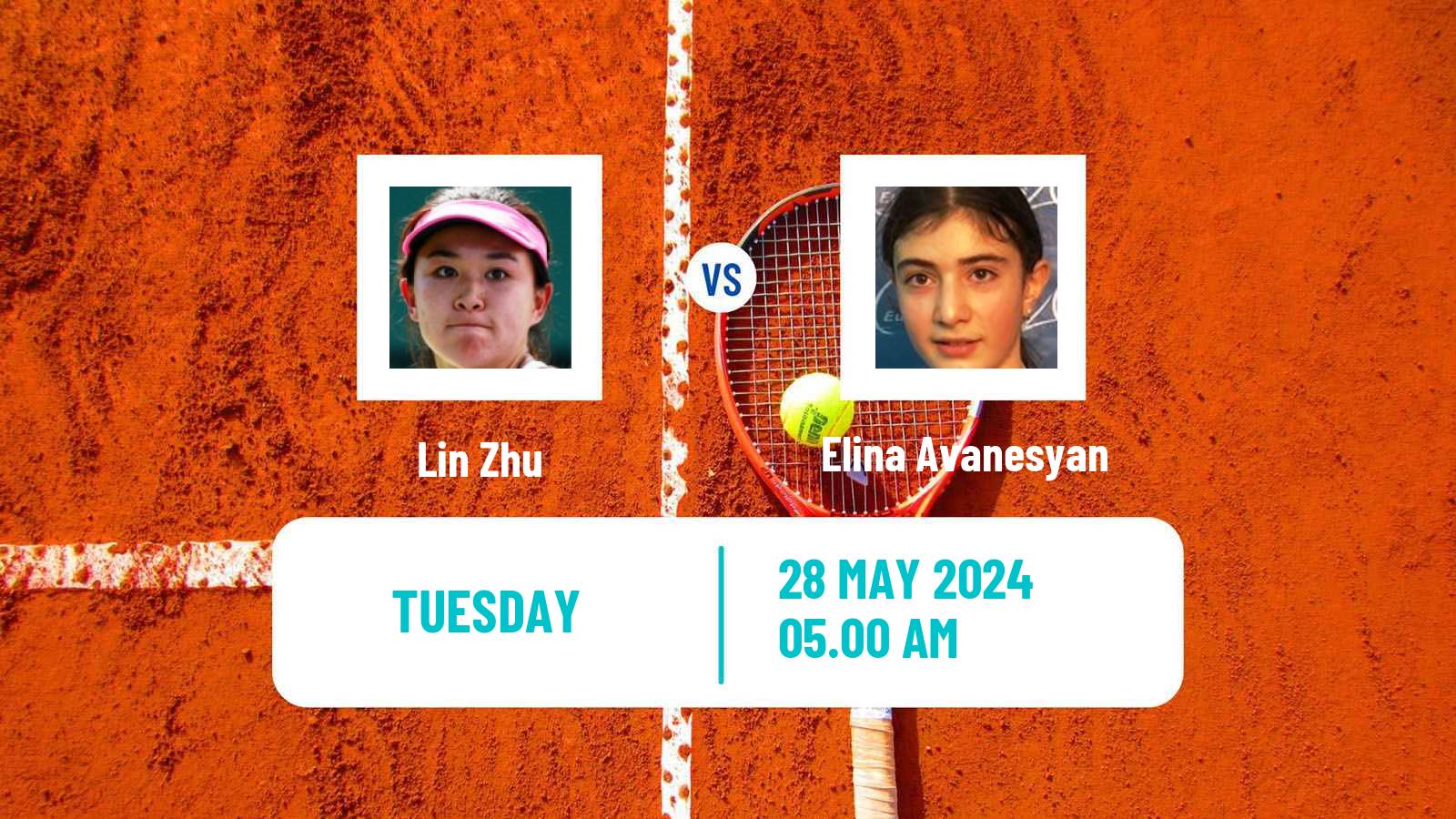 Tennis WTA Roland Garros Lin Zhu - Elina Avanesyan