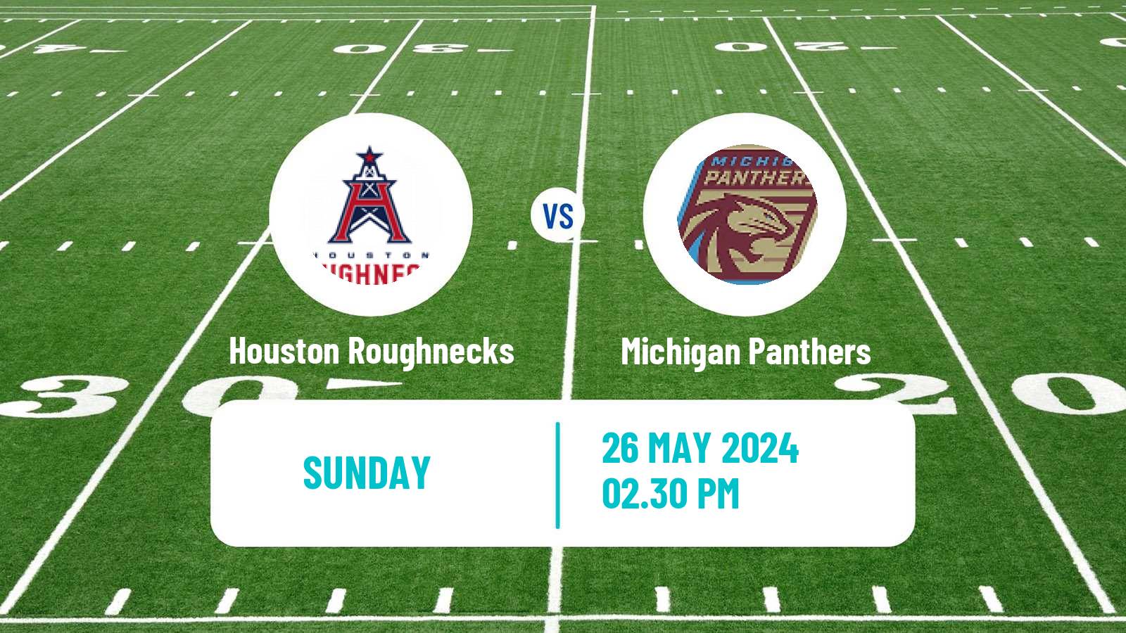 American football UFL Houston Roughnecks - Michigan Panthers