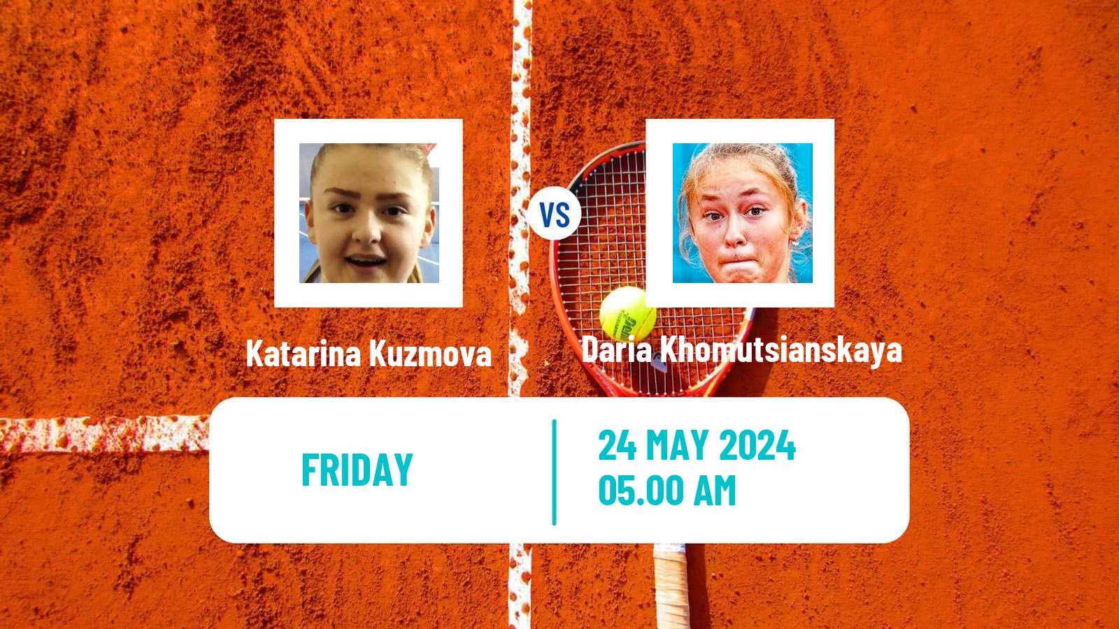 Tennis ITF W15 Monastir 19 Women Katarina Kuzmova - Daria Khomutsianskaya