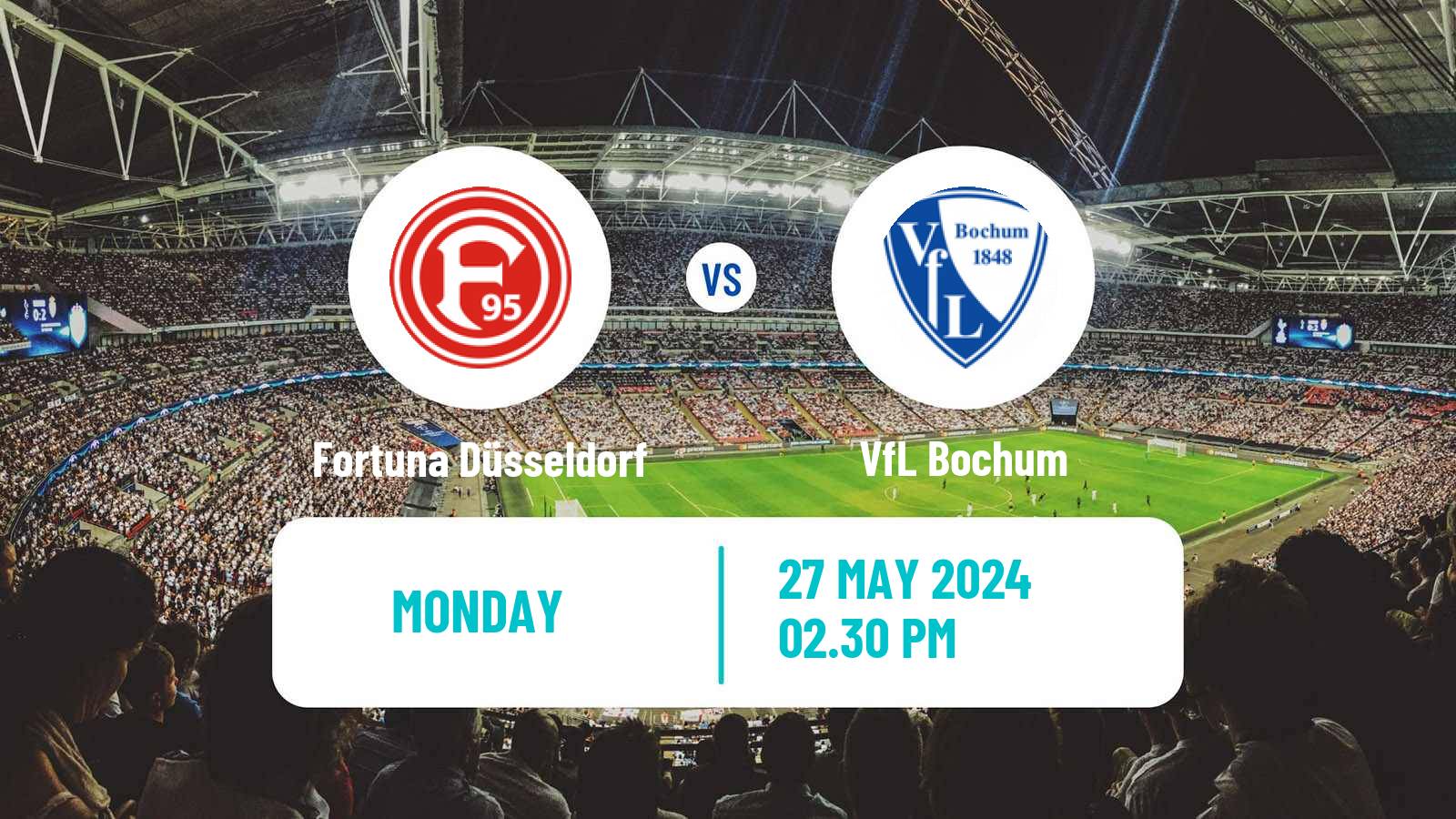 Soccer German 2 Bundesliga Fortuna Düsseldorf - Bochum