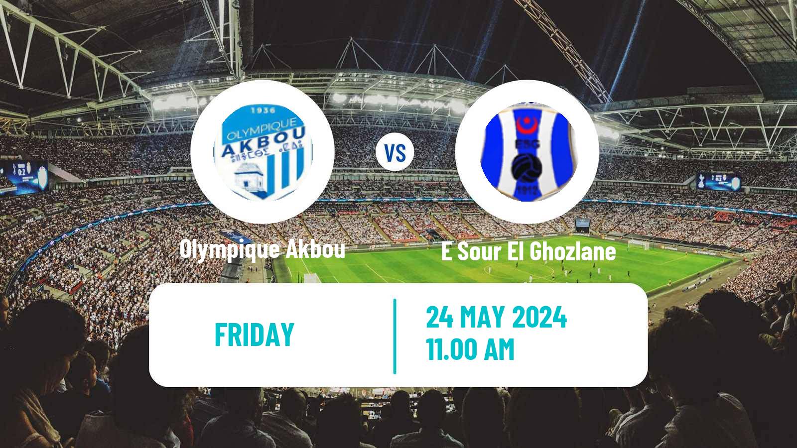 Soccer Algerian Ligue 2 Olympique Akbou - E Sour El Ghozlane